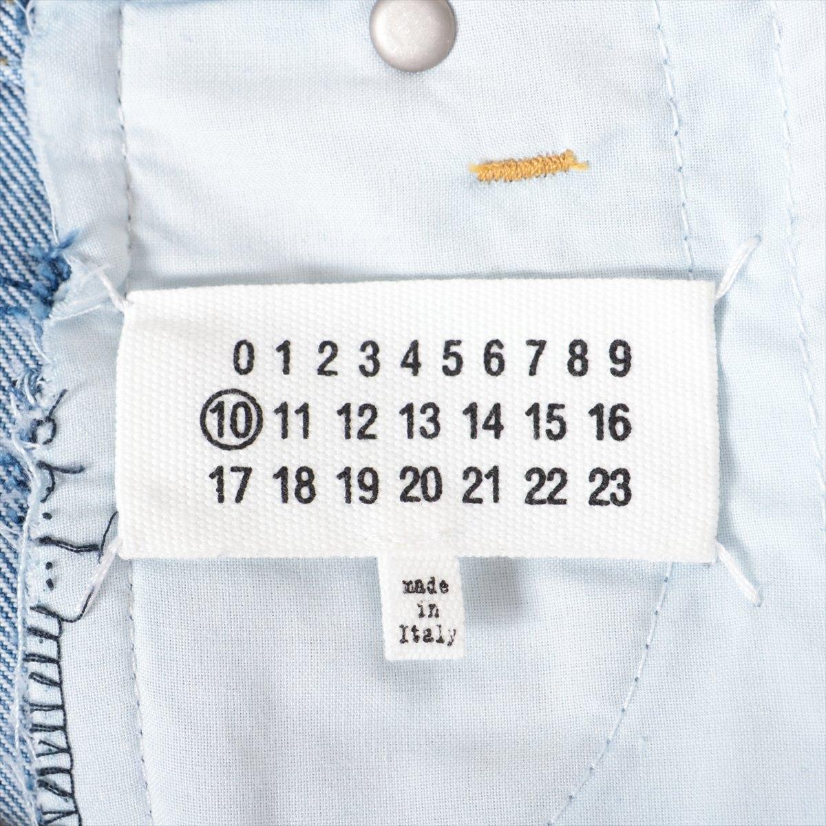 Maison Margiela Two-toned Cotton Denim Pants For Sale 1