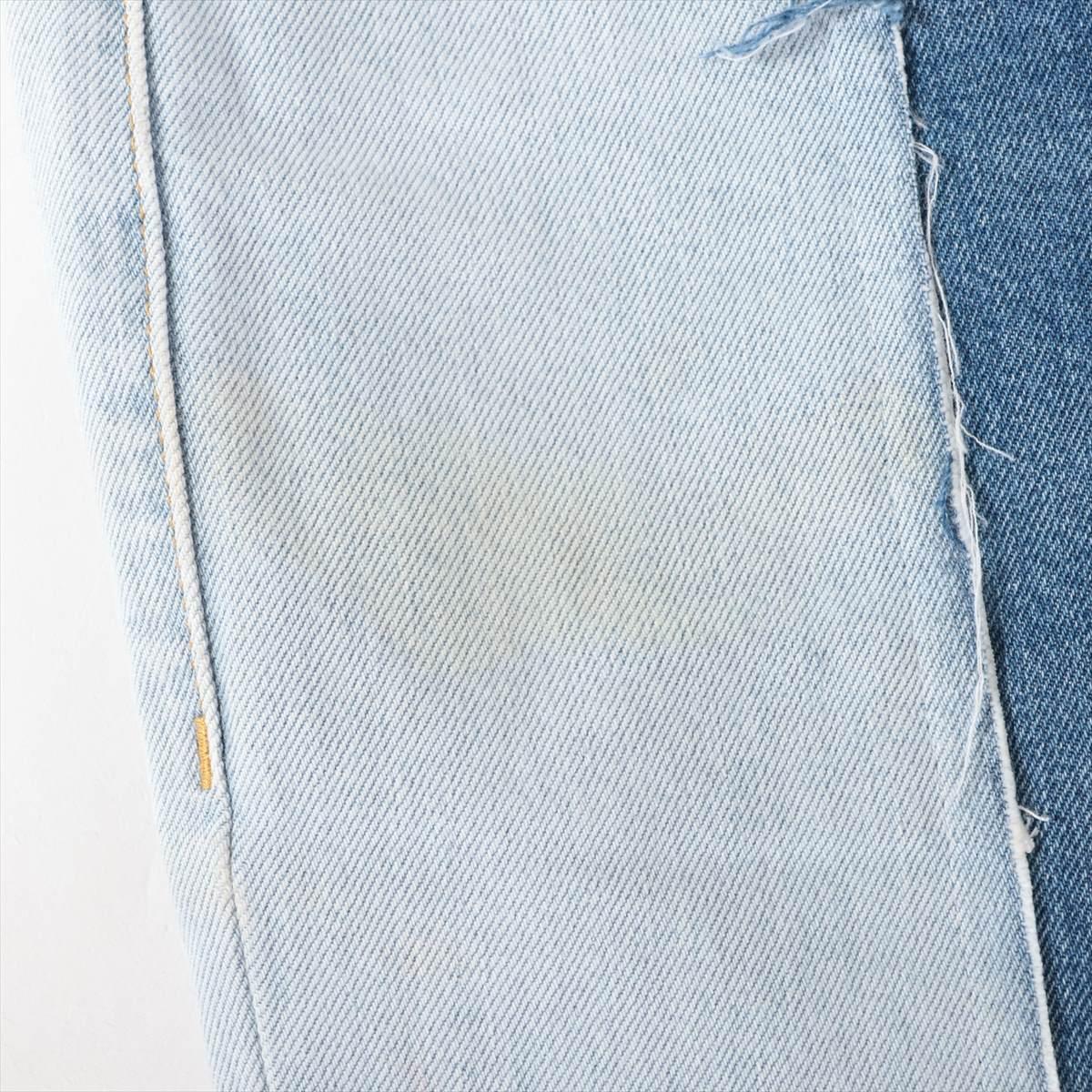 Maison Margiela Two-toned Cotton Denim Pants For Sale 3