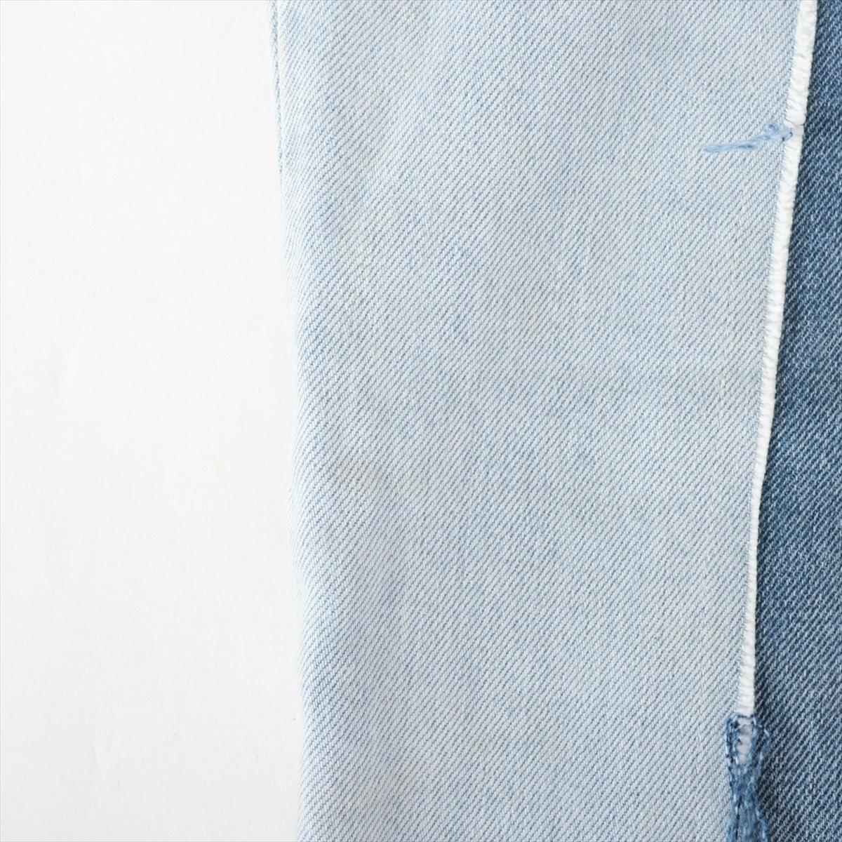 Maison Margiela Two-toned Cotton Denim Pants For Sale 4