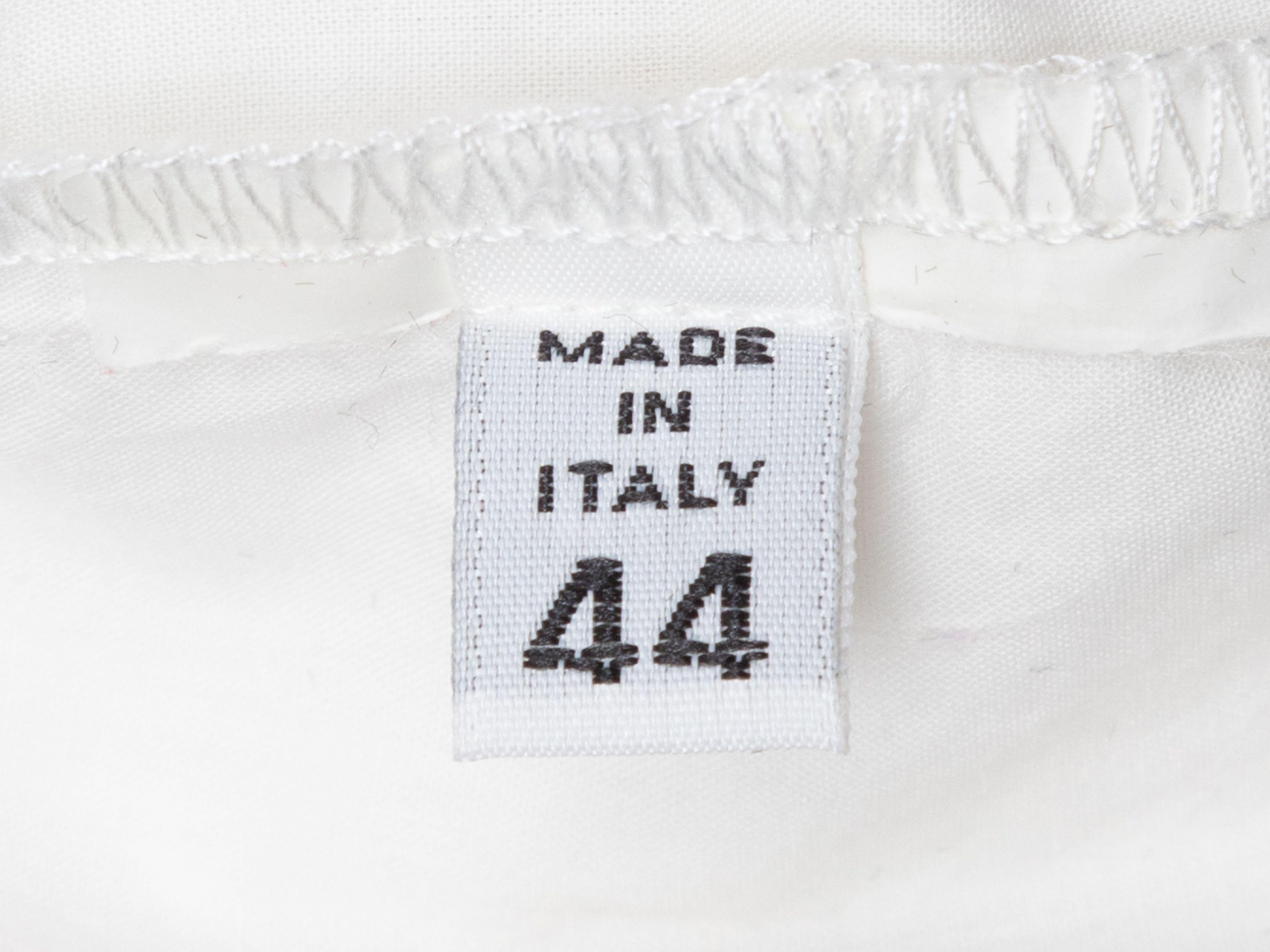 Maison Margiela White Asymmetrical Button-Up Top In Good Condition In New York, NY