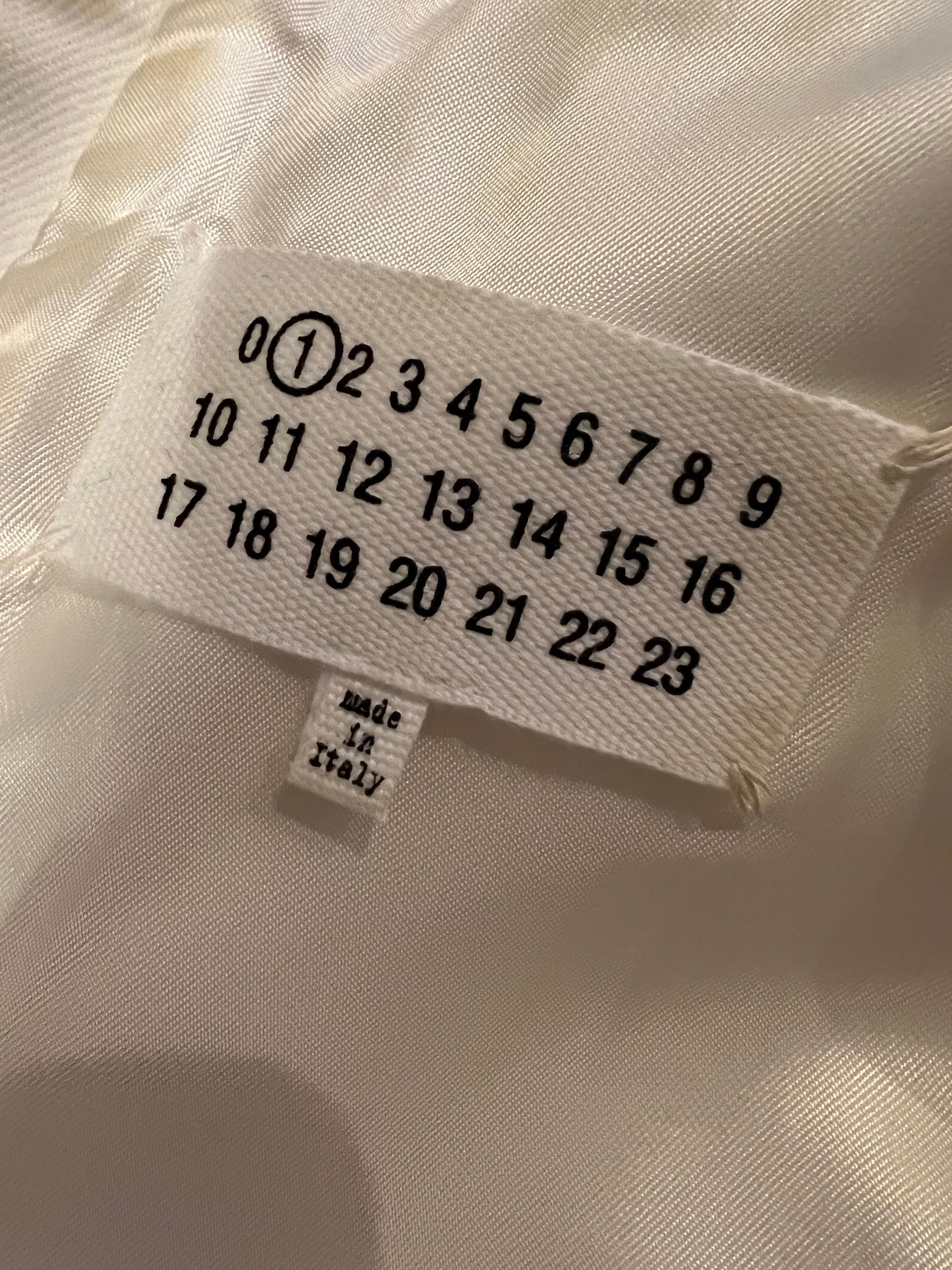 Maison Margiela White Cotton Midi Dress, Size 44 For Sale 6