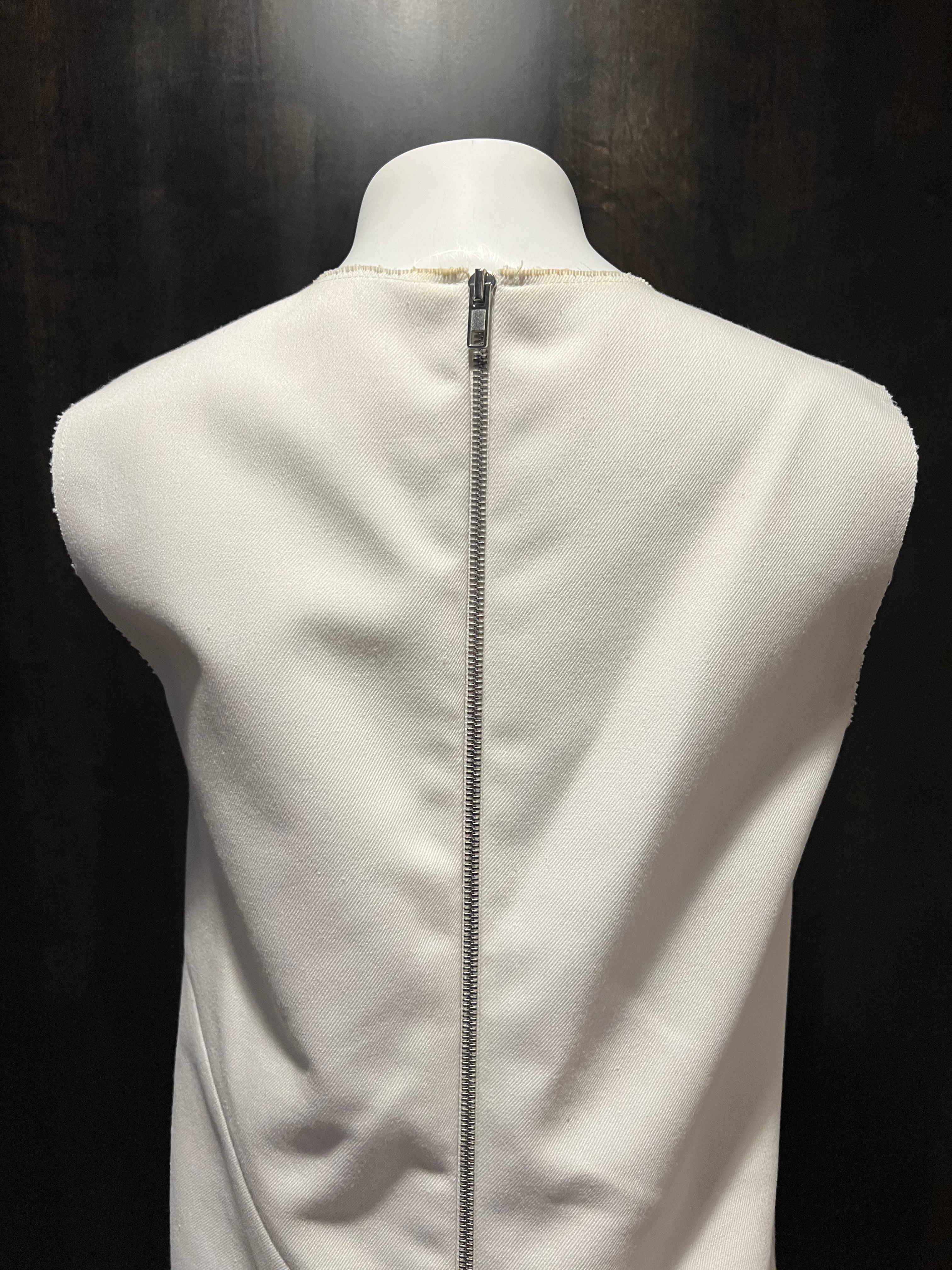 Maison Margiela White Cotton Midi Dress, Size 44 For Sale 2