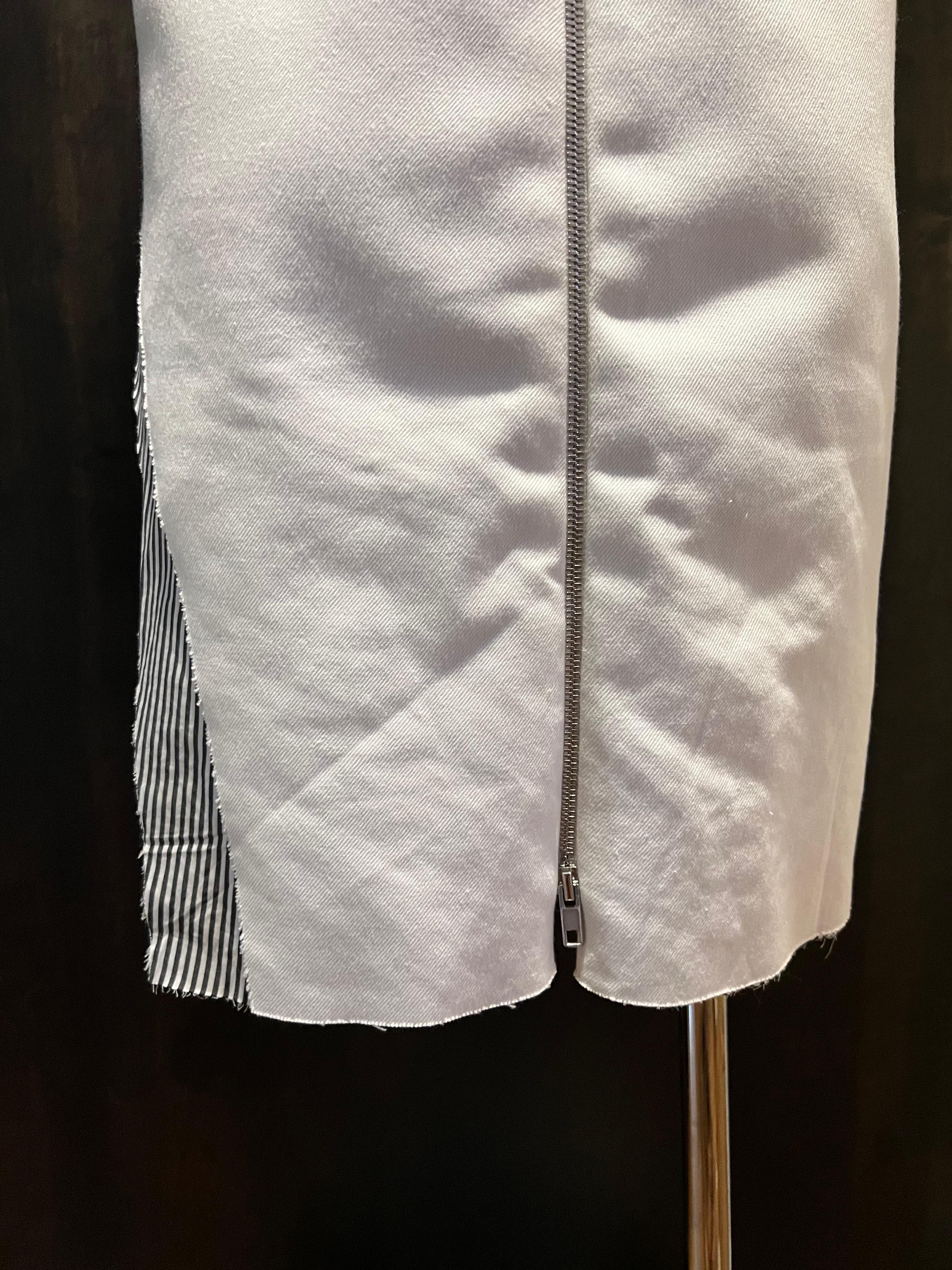 Maison Margiela White Cotton Midi Dress, Size 44 For Sale 3