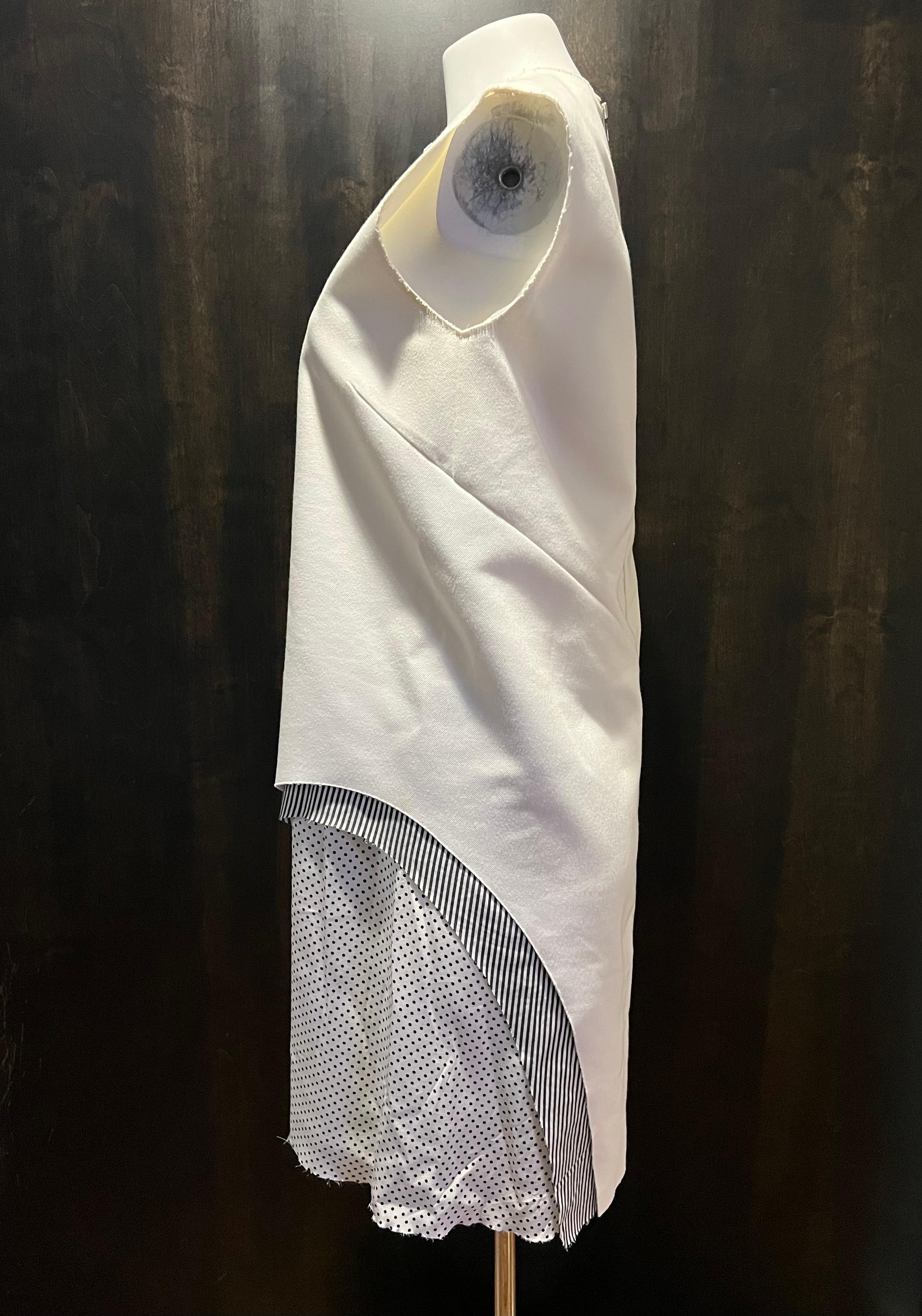 Maison Margiela White Cotton Midi Dress, Size 44 For Sale 4