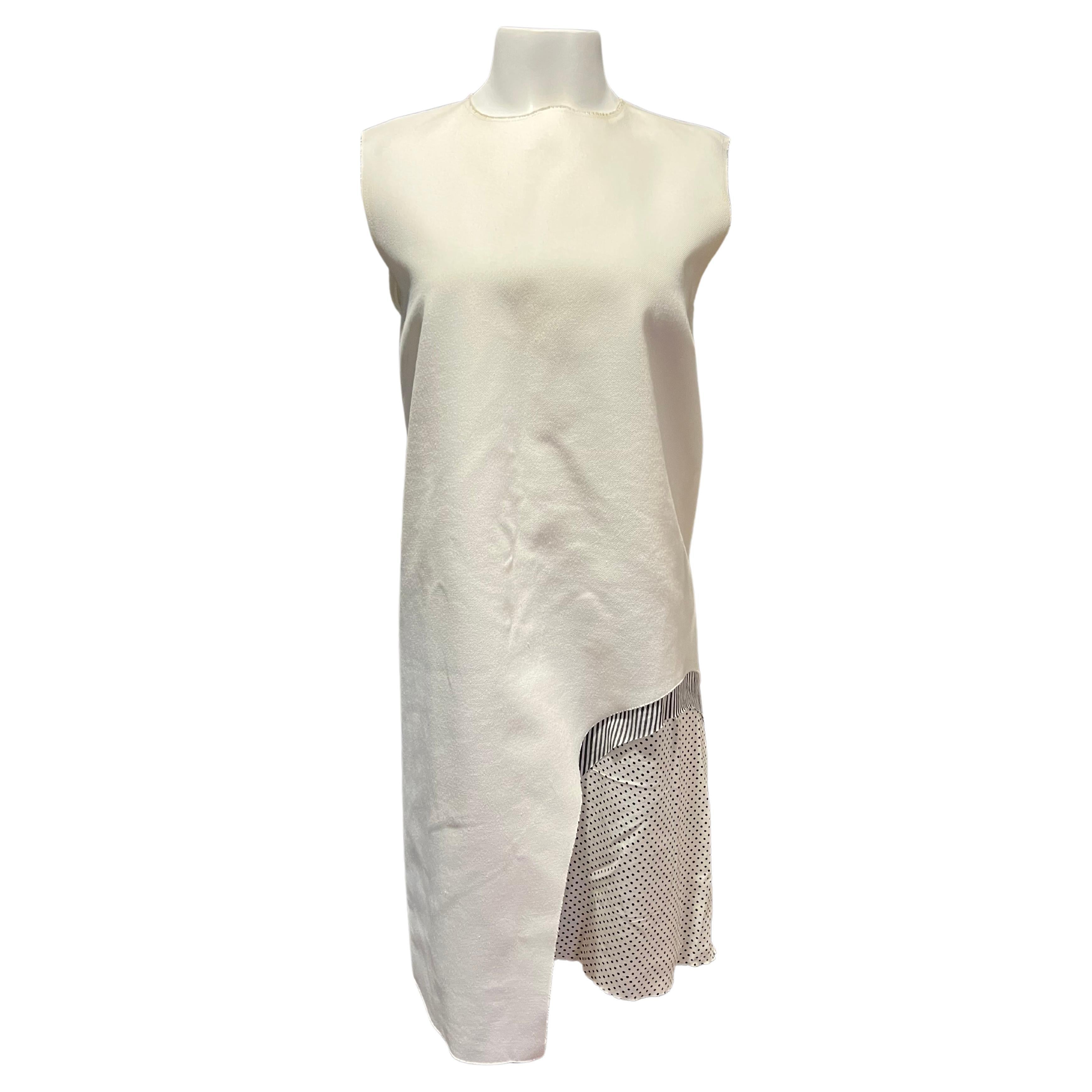 Maison Margiela White Cotton Midi Dress, Size 44