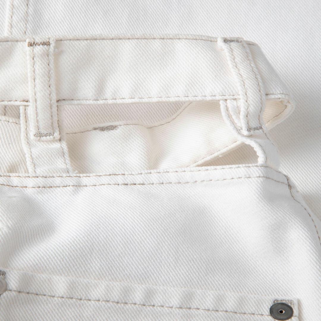 Maison Margiela Vaqueros blancos recortados Talla S Gris en venta