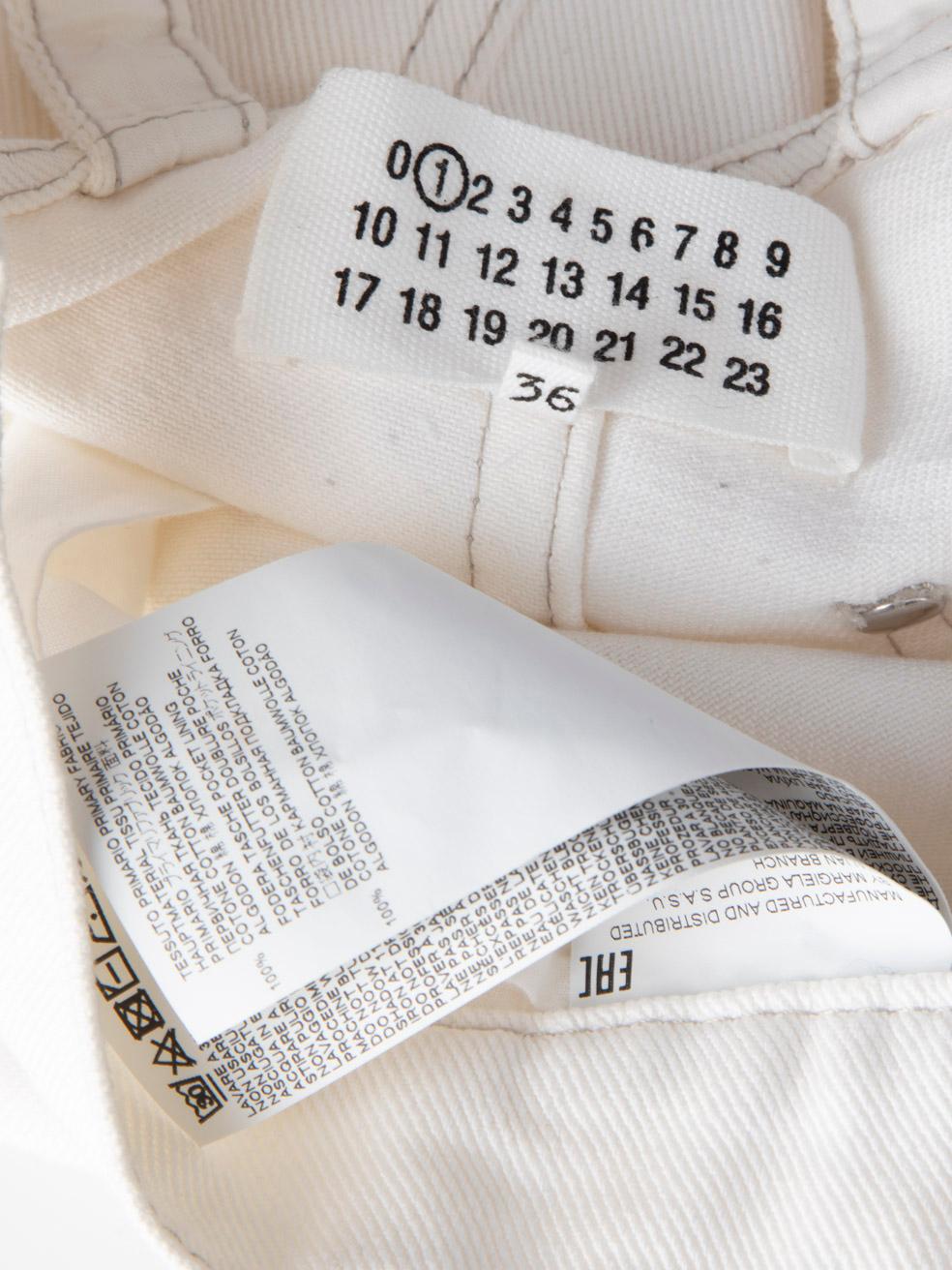 De las mujeres Maison Margiela Vaqueros blancos recortados Talla S en venta