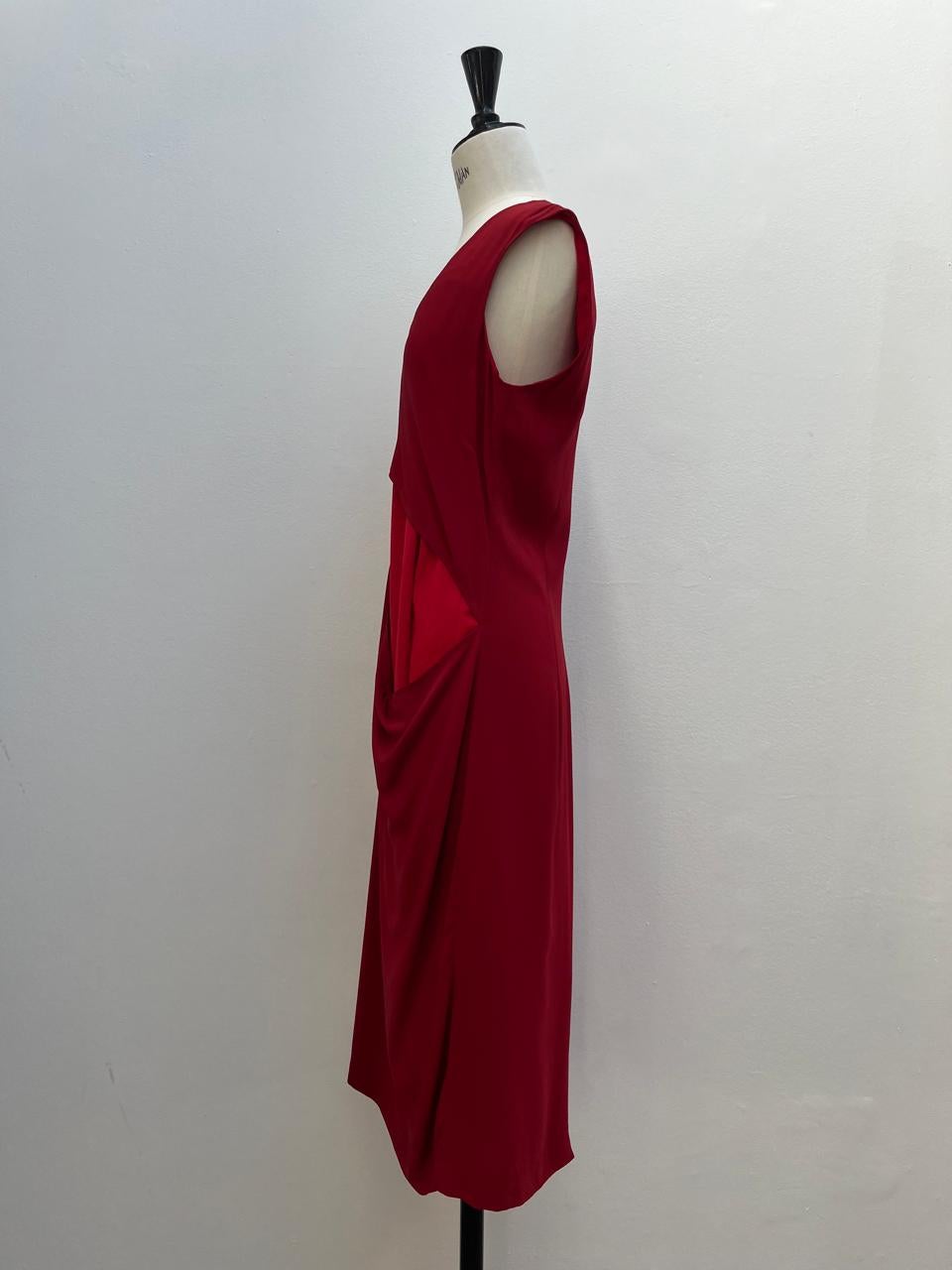 Rosso Maison Margiela White Label Vestito in viscosa rossa SS 1987