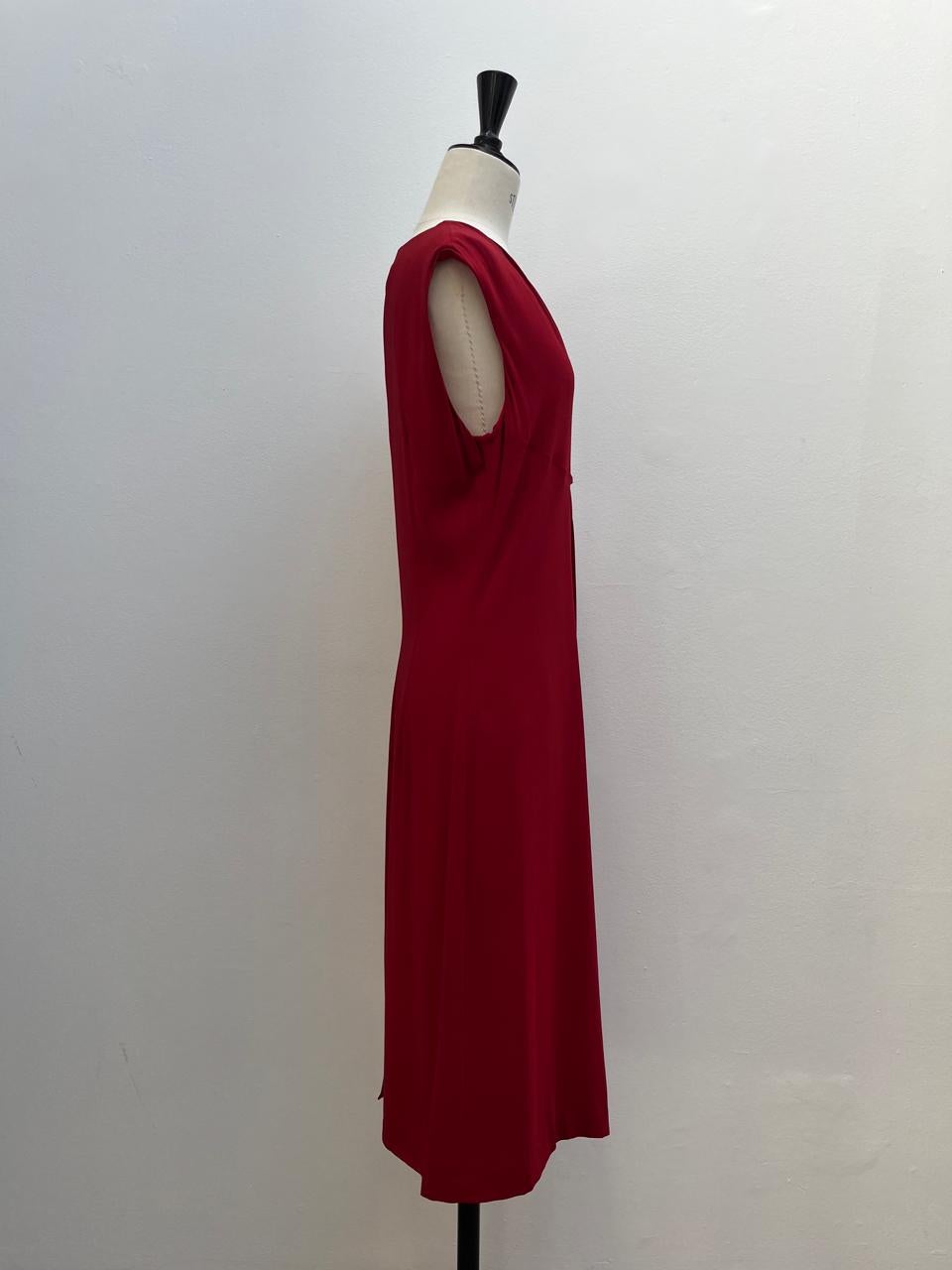 Donna Maison Margiela White Label Vestito in viscosa rossa SS 1987