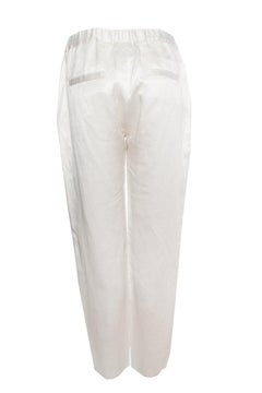 Maison Margiela, white shiny trousers