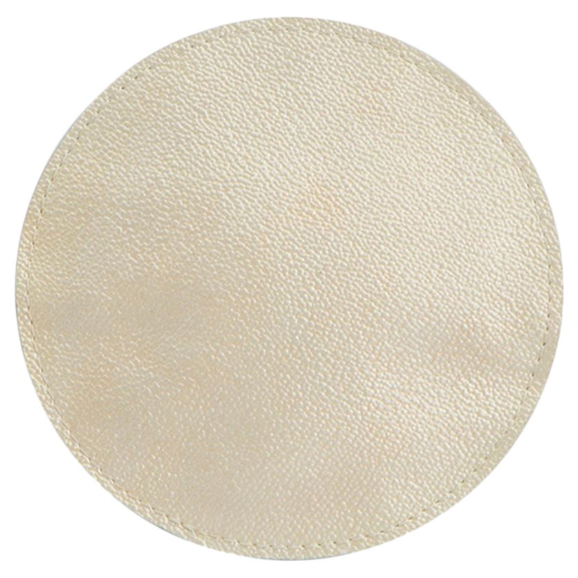 Maison Margiela Women
s Cream Patent Leather Convertible Round Coin Pouch