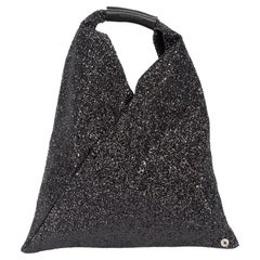 Maison Margiela Damen MM6 Maison Margiela Anthrazit-Glitterhandtasche