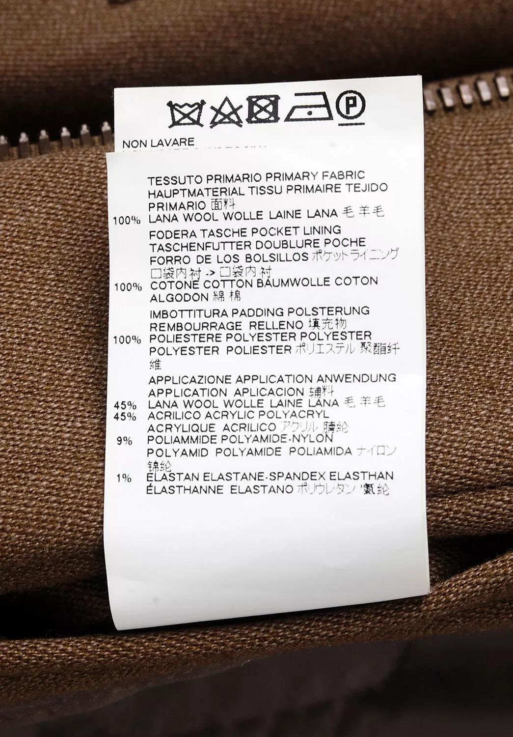 Maison Margiela Wool Brown Men Jacket in Size 46IT (M) en venta 3