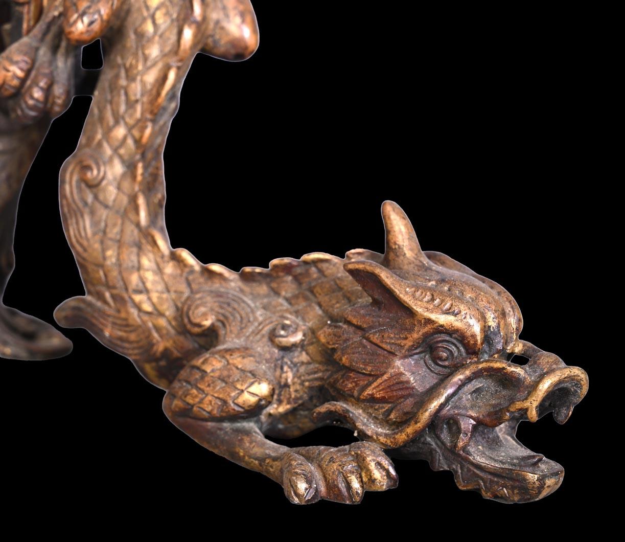 Maison MARNYHAC (att. to) - Antique Chinese style firescreen in bronze In Good Condition For Sale In SAINT-OUEN-SUR-SEINE, FR