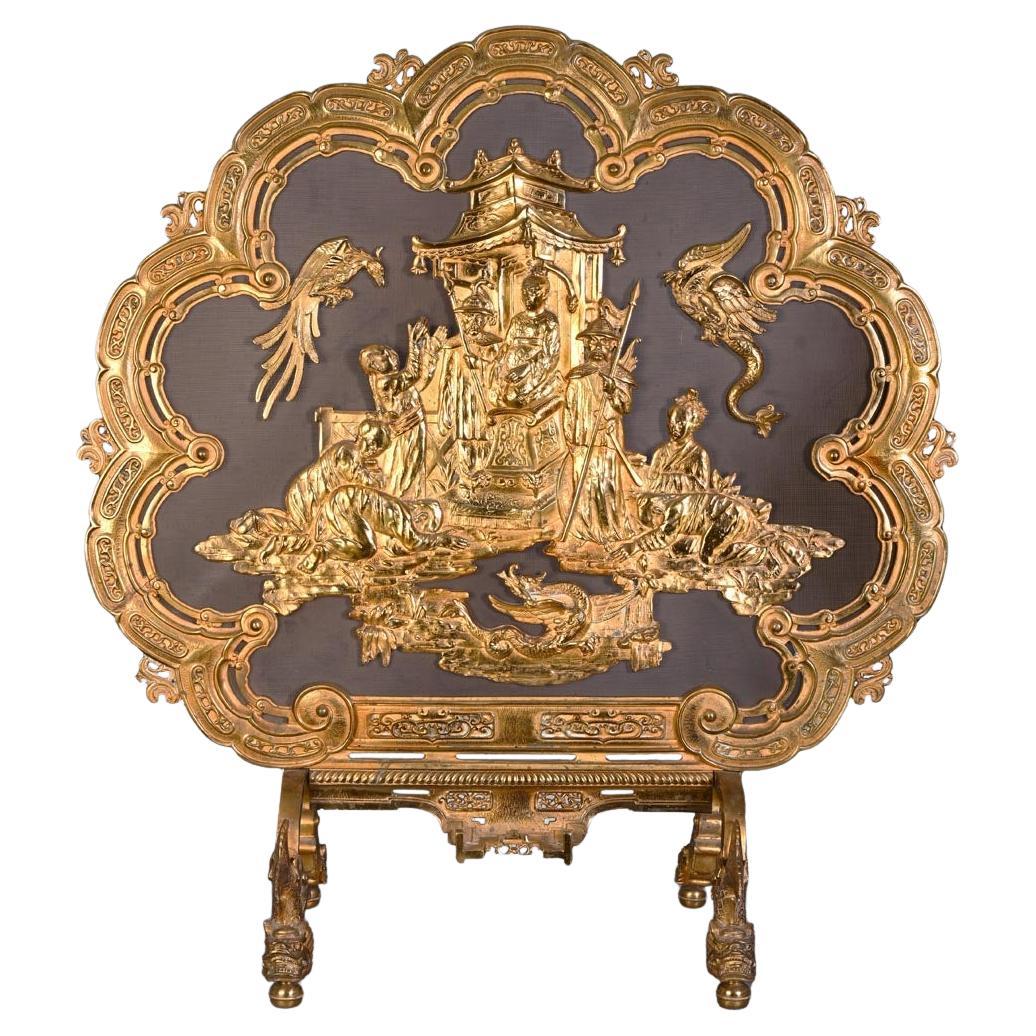 Maison MARNYHAC (attrib.) — Rare Chinese-style Antique Fire Screen For Sale