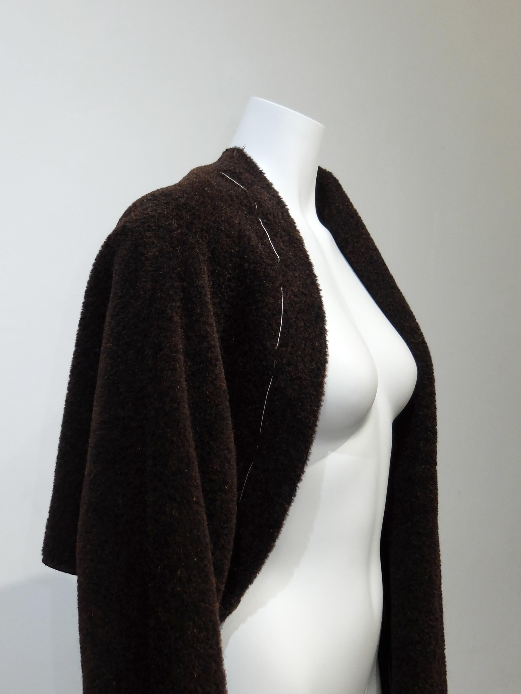 Women's Maison Martin Margiela 1997AW Asymmetrical Brown Jacket For Sale