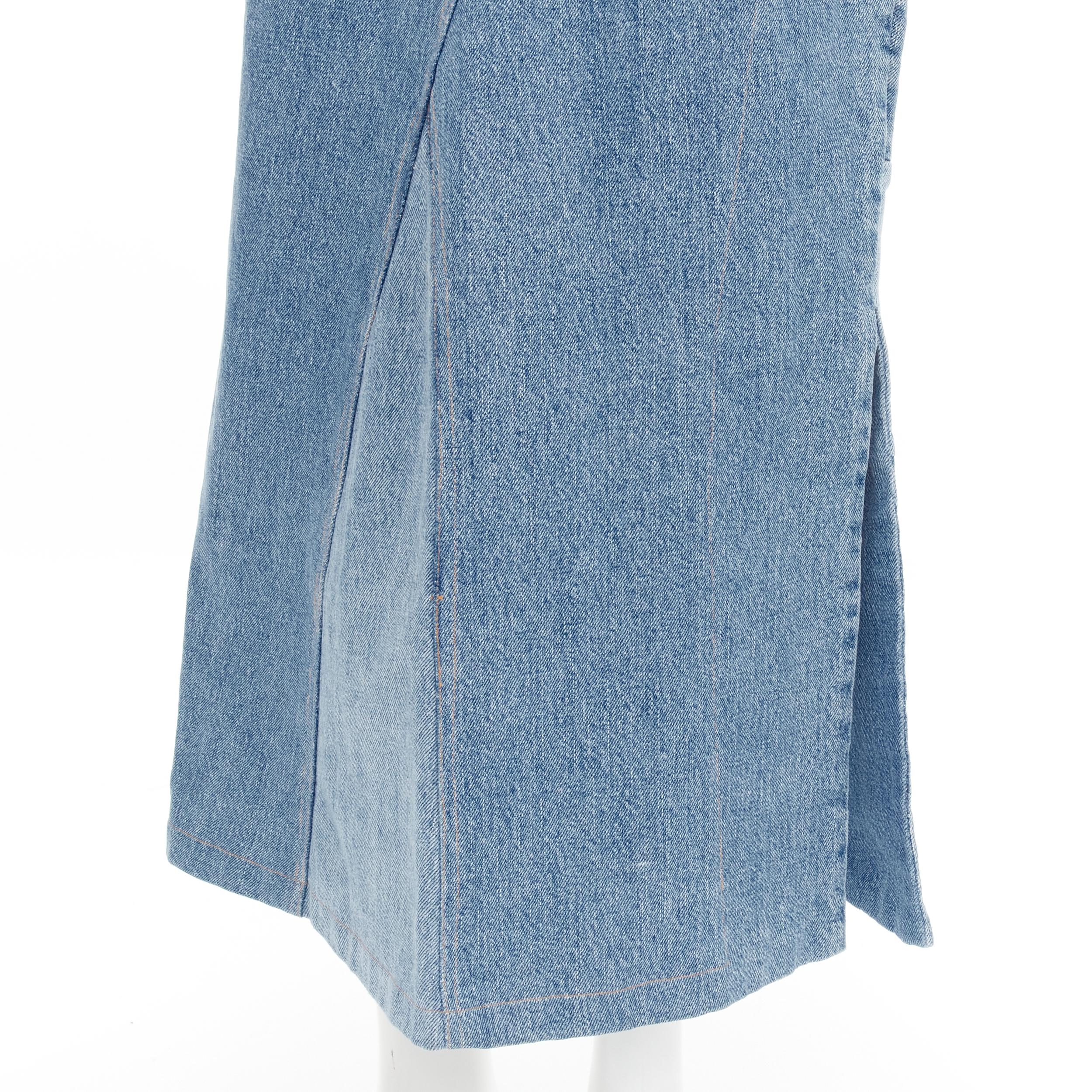 Women's MAISON MARTIN MARGIELA 1999 Vintage deconstructed patchwork  denim skirt M For Sale