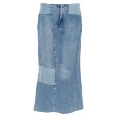 MAISON MARTIN MARGIELA 1999 Vintage deconstructed patchwork denim skirt M