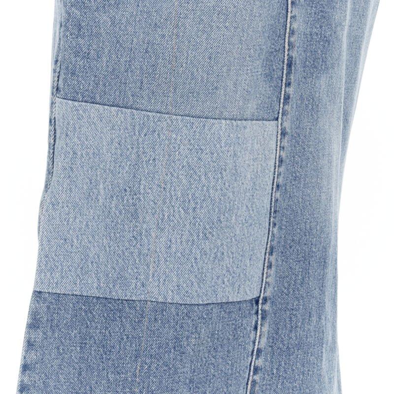 MAISON MARTIN MARGIELA 1999 Vintage deconstructed patchwork low denim skirt M For Sale 4