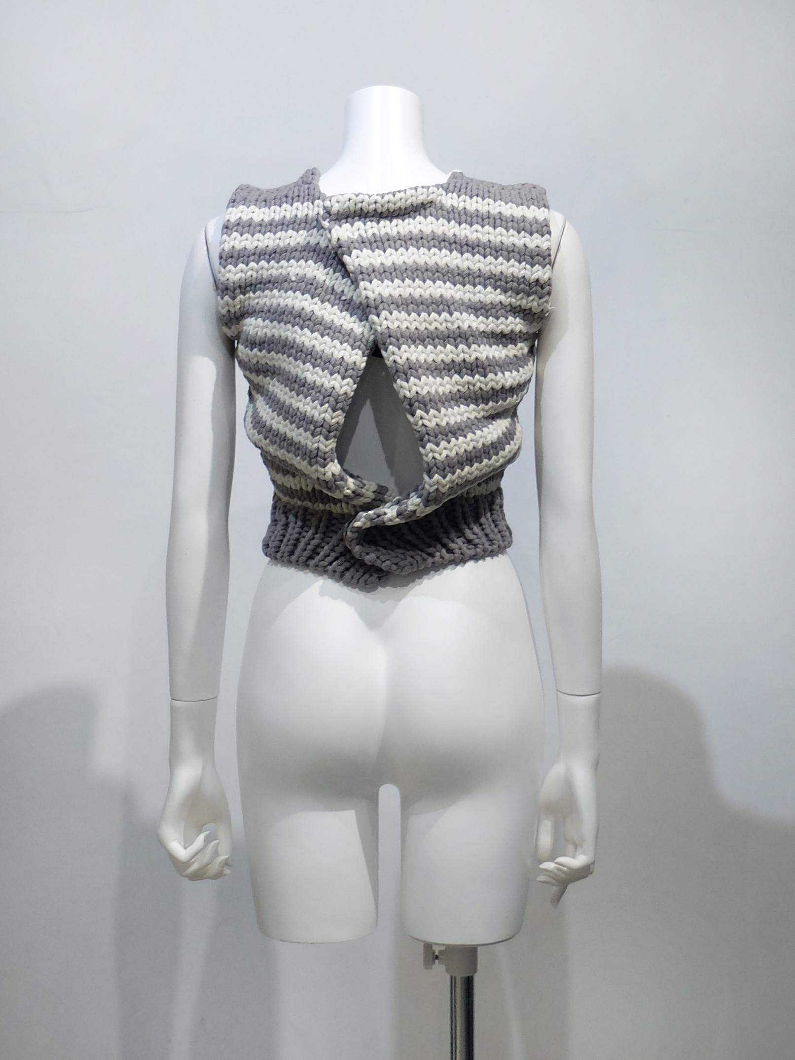 Maison Martin Margiela 1999SS Top de punto de muñeca Gris en venta