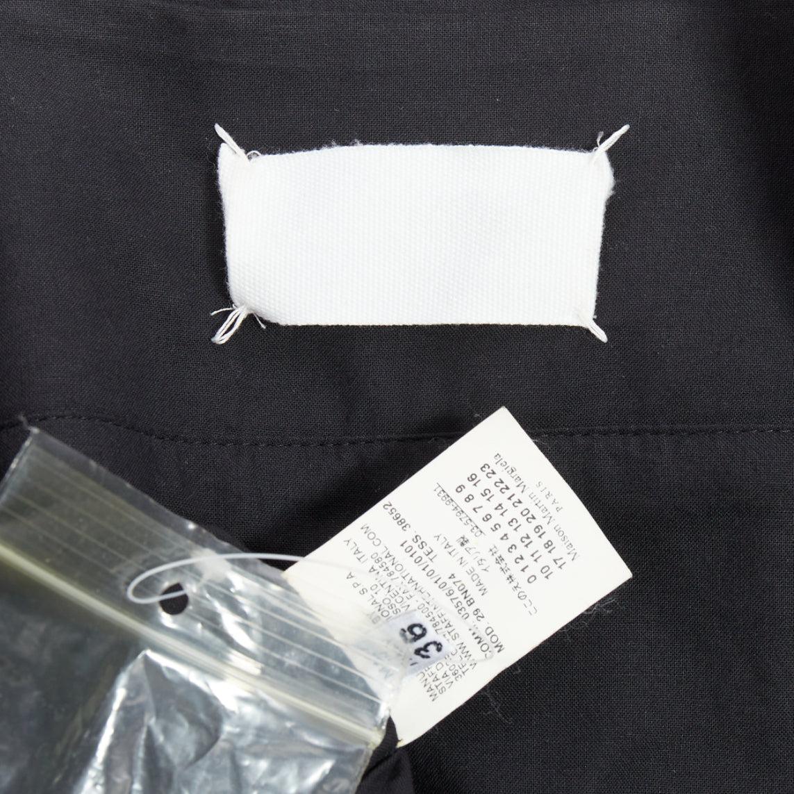 MAISON MARTIN MARGIELA 2001 Runway black deconstructed draped coat FR38 M 5