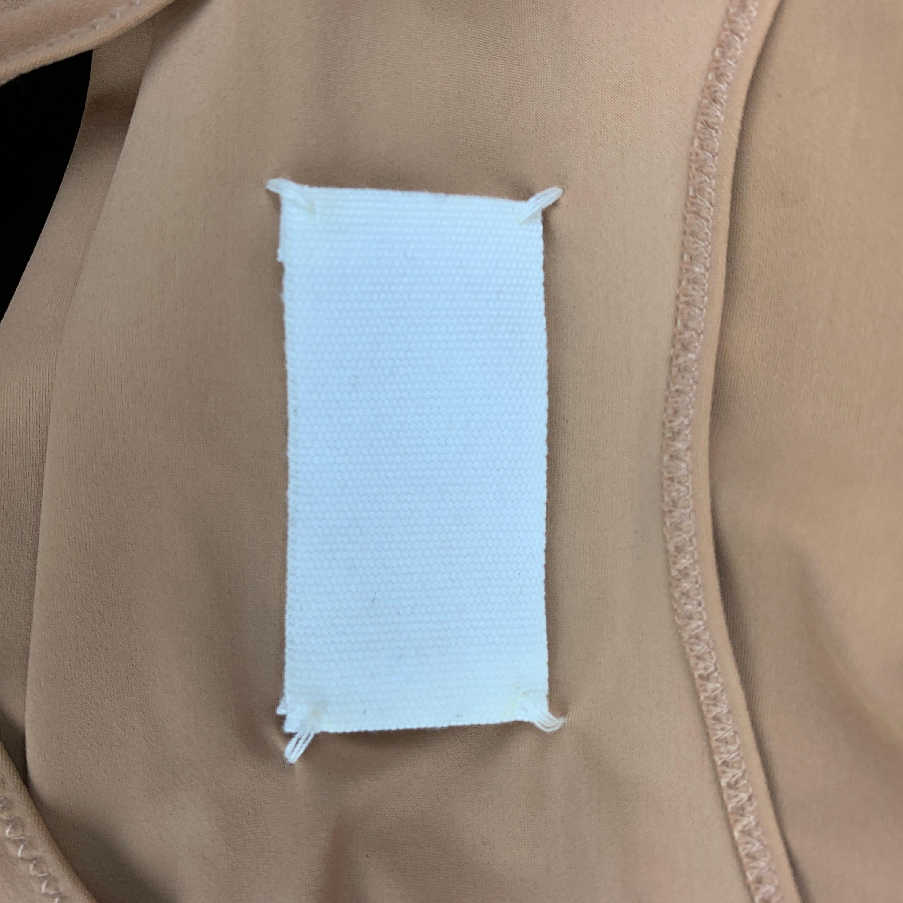 MAISON MARTIN MARGIELA 2007 Größe 6 Nackter & schwarzer Nylon-BH-Bodysuit 1