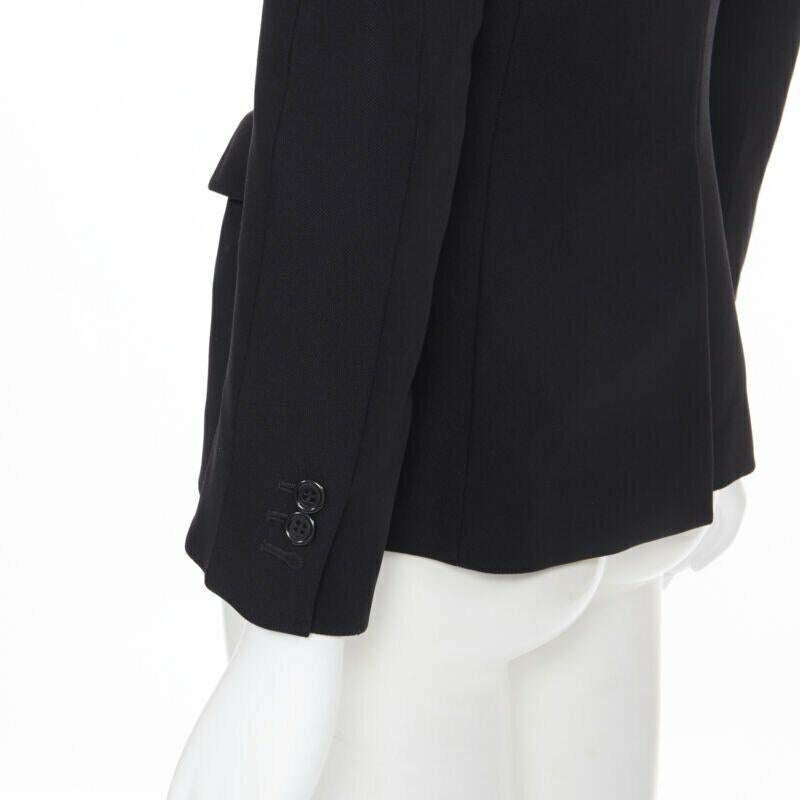 MAISON MARTIN MARGIELA 2007 square cut padded shoulder blazer jacket IT36 XS For Sale 5