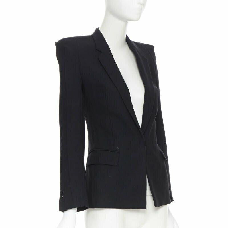 MAISON MARTIN MARGIELA 2007 square cut padded shoulder blazer jacket IT36 XS In Good Condition For Sale In Hong Kong, NT