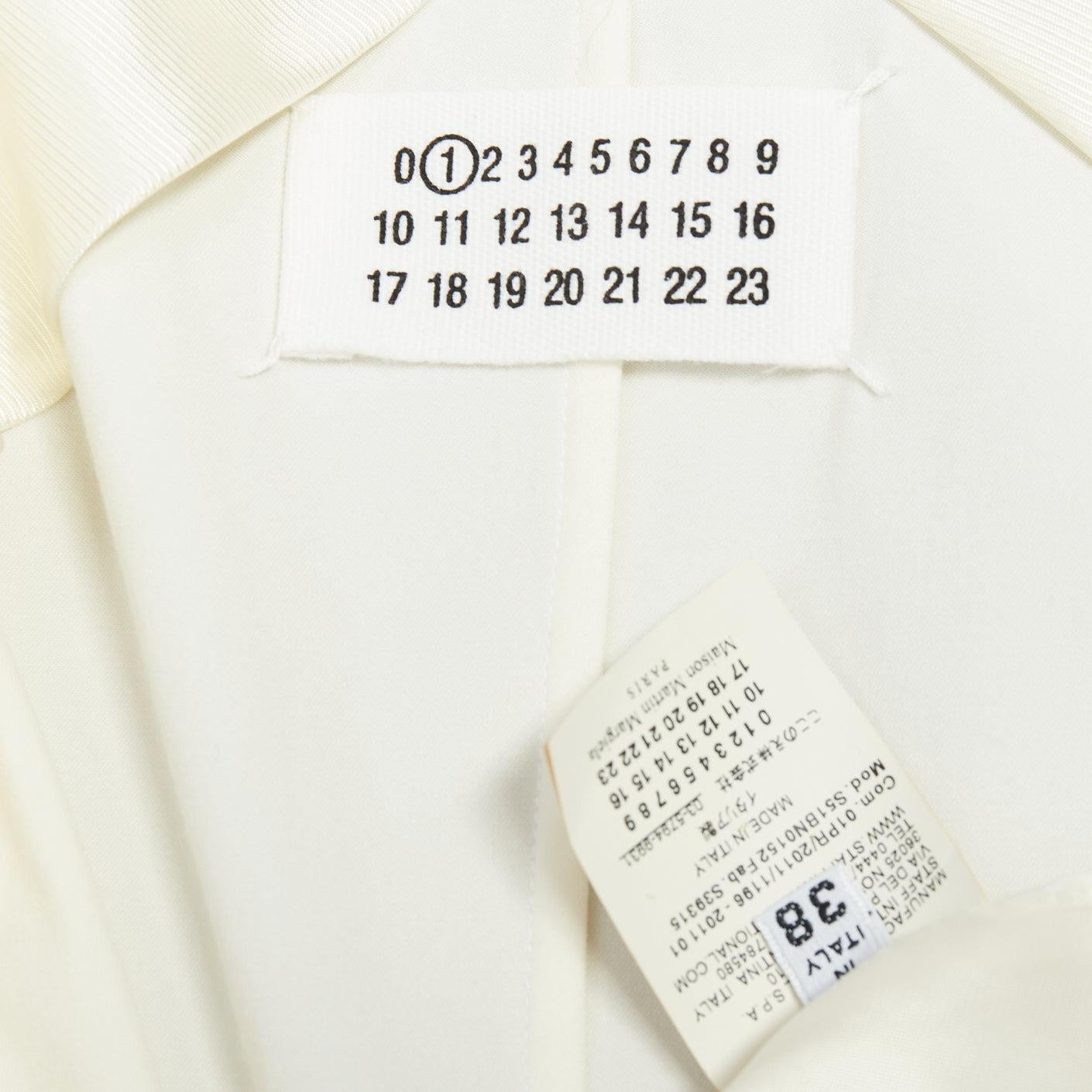 MAISON MARTIN MARGIELA 2011 cream silky padded deconstructed vest FR38 M 3