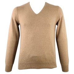 MAISON MARTIN MARGIELA 2012 Size L Camel Cashmere V-Neck Pullover