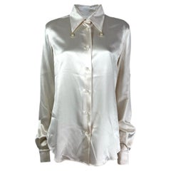 Maison Martin Margiela 2014 ecru silk shirt