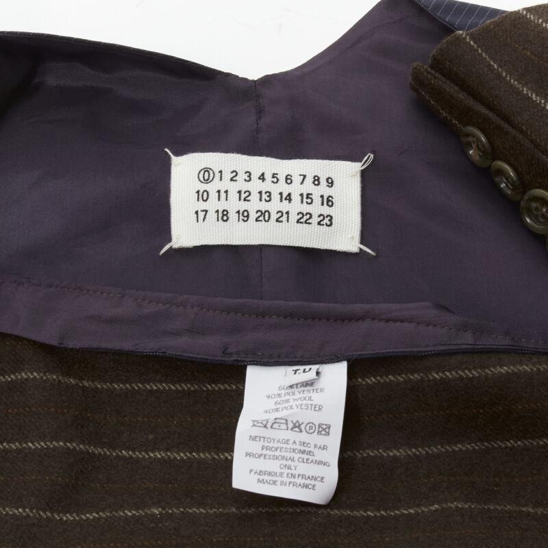 MAISON MARTIN MARGIELA ARTISANAL 2003 Runway brown deconstructed sleeves vest For Sale 5