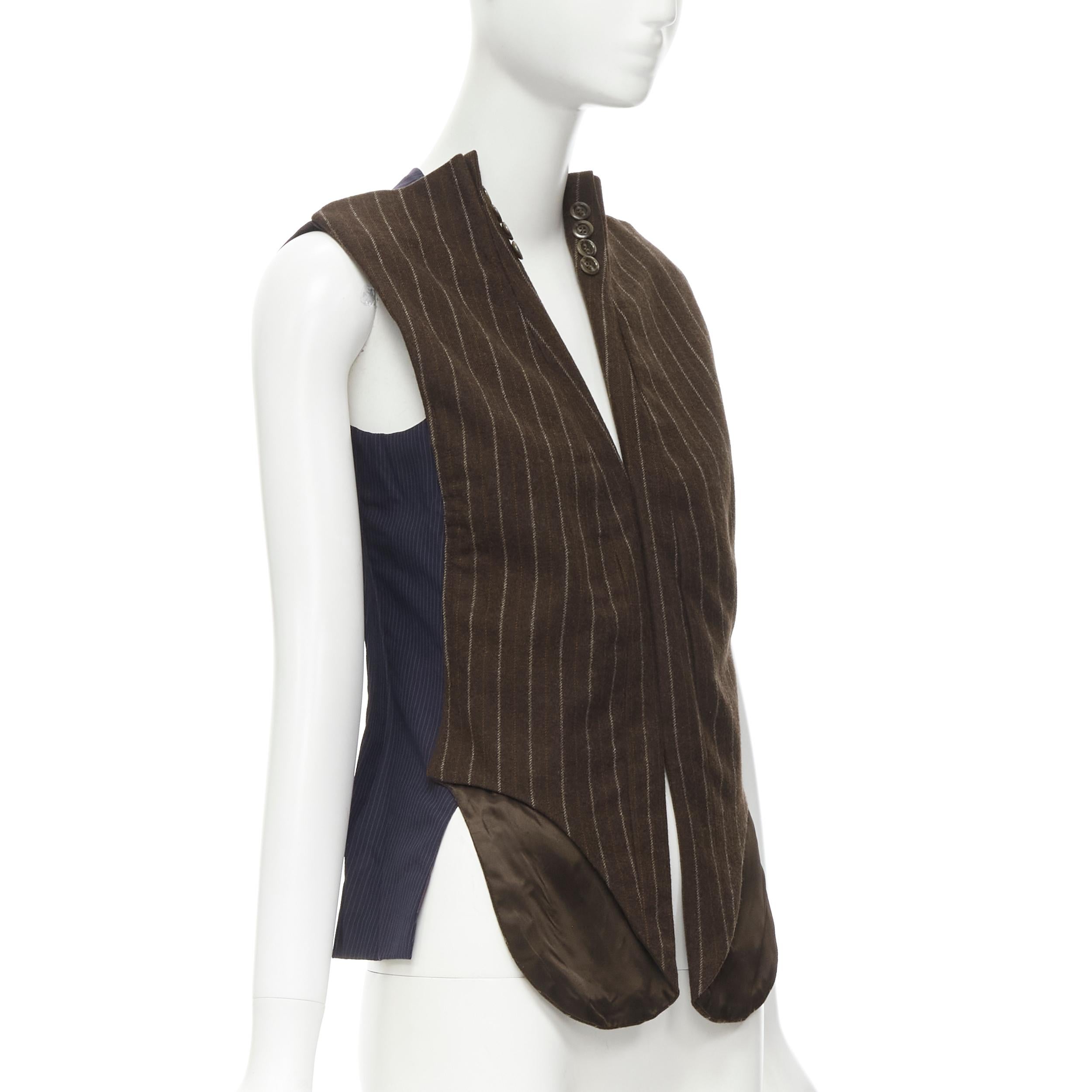 MAISON MARTIN MARGIELA ARTISANAL 2003 Runway brown deconstructed sleeves vest 
Reference: TGAS/B02235 
Brand: Maison Martin Margiela 
Designer: Maison Margiela 
Collection: Artisanal - Fall Winter 2003 Runway 
Material: Wool 
Color: Brown 
Pattern: