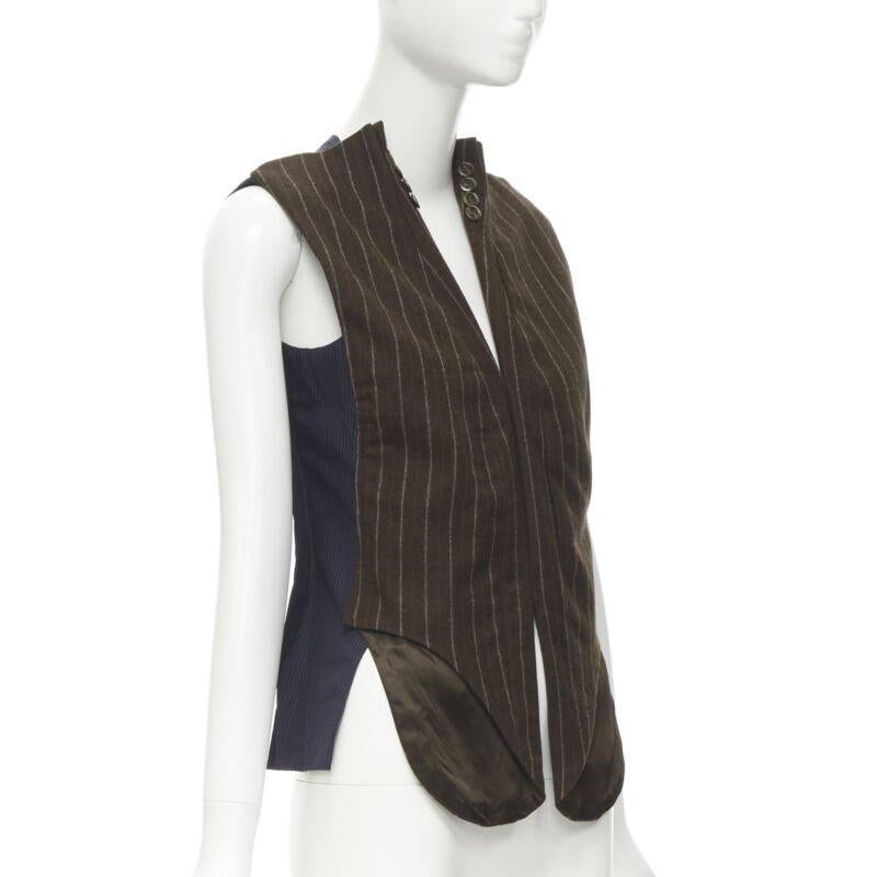 MAISON MARTIN MARGIELA ARTISANAL 2003 Runway brown deconstructed sleeves vest
Reference: TGAS/B02235
Brand: Maison Margiela
Designer: Martin Margiela
Collection: Artisanal - Fall Winter 2003 - Runway
Material: Wool
Color: Brown, Navy
Pattern: