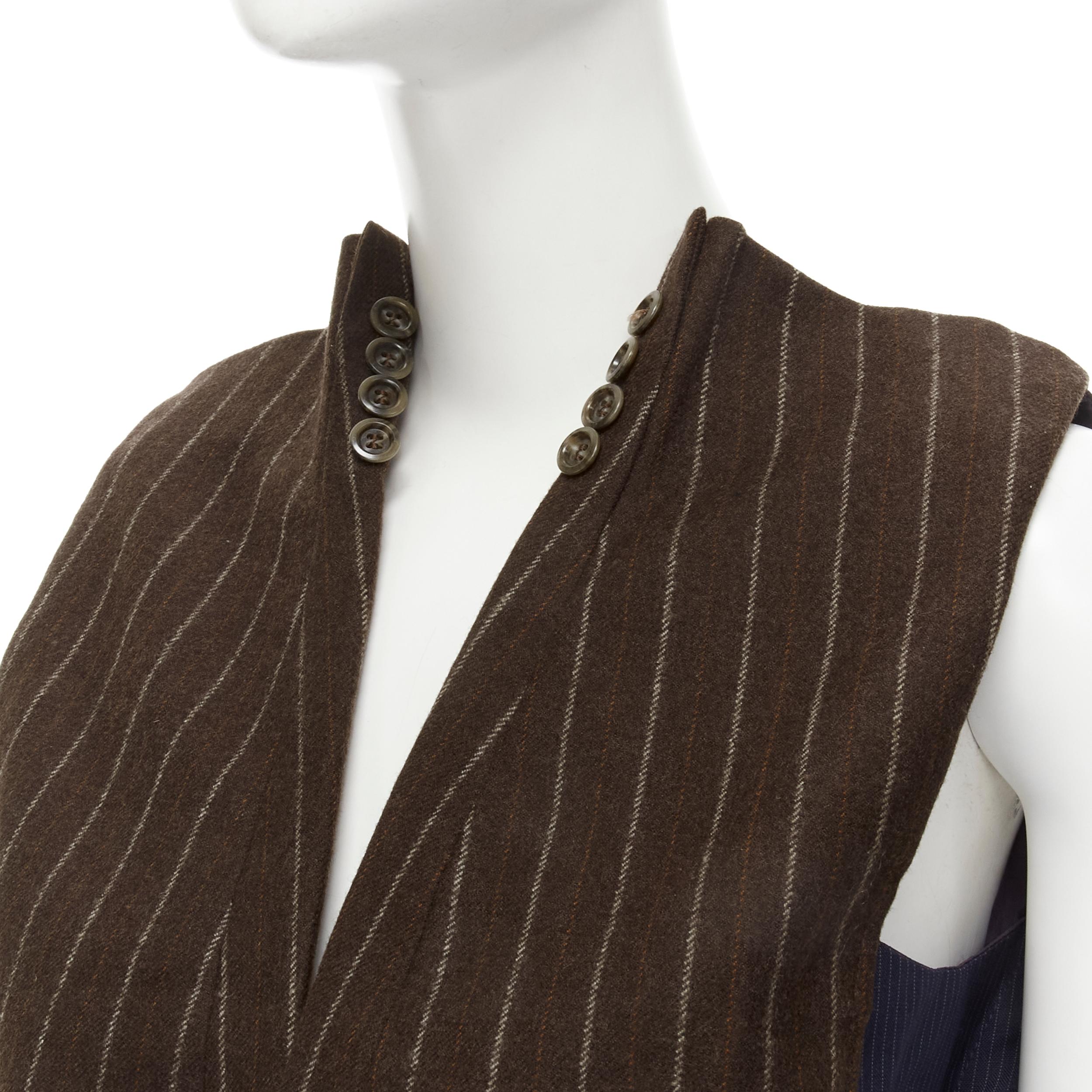 brown pinstripe waistcoat