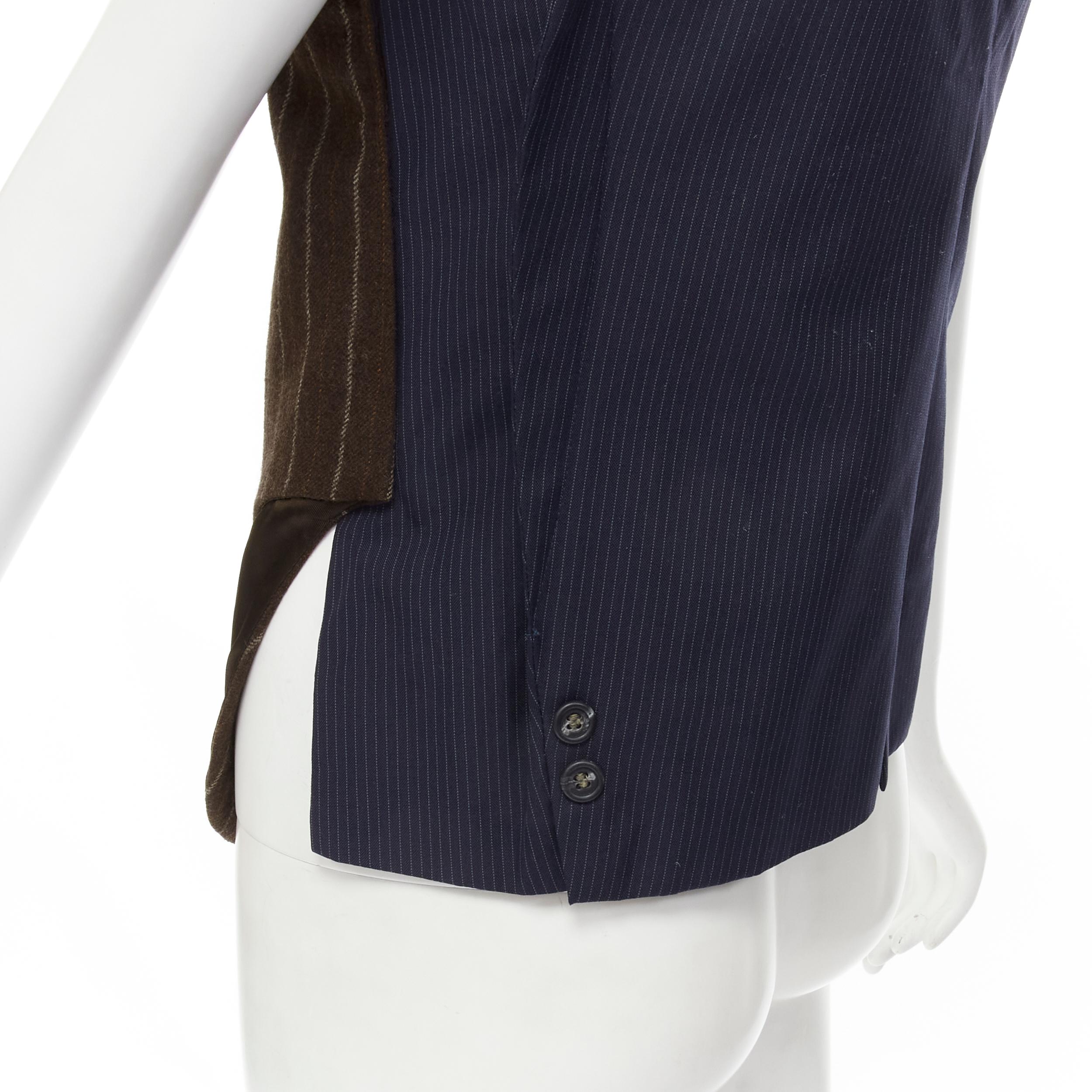 MAISON MARTIN MARGIELA ARTISANAL 2003 Runway brown deconstructed sleeves vest 3