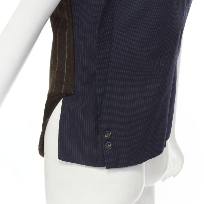MAISON MARTIN MARGIELA ARTISANAL 2003 Runway brown deconstructed sleeves vest For Sale 4