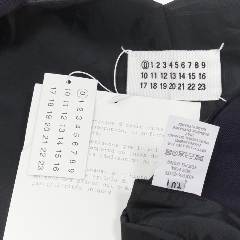 MAISON MARTIN MARGIELA ARTISANAL 2003 Gilet à manches déconstruites marine Runway 5
