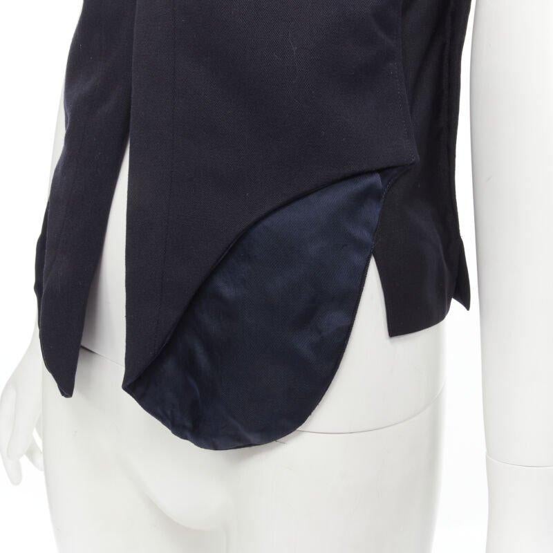 Noir MAISON MARTIN MARGIELA ARTISANAL 2003 Gilet à manches déconstruites marine Runway