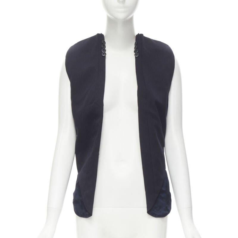 MAISON MARTIN MARGIELA ARTISANAL 2003 Gilet à manches déconstruites marine Runway Neuf à Hong Kong, NT