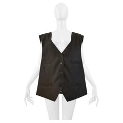 Maison Martin Margiela Gilet artigianale in tessuto vintage marrone Aw 2000