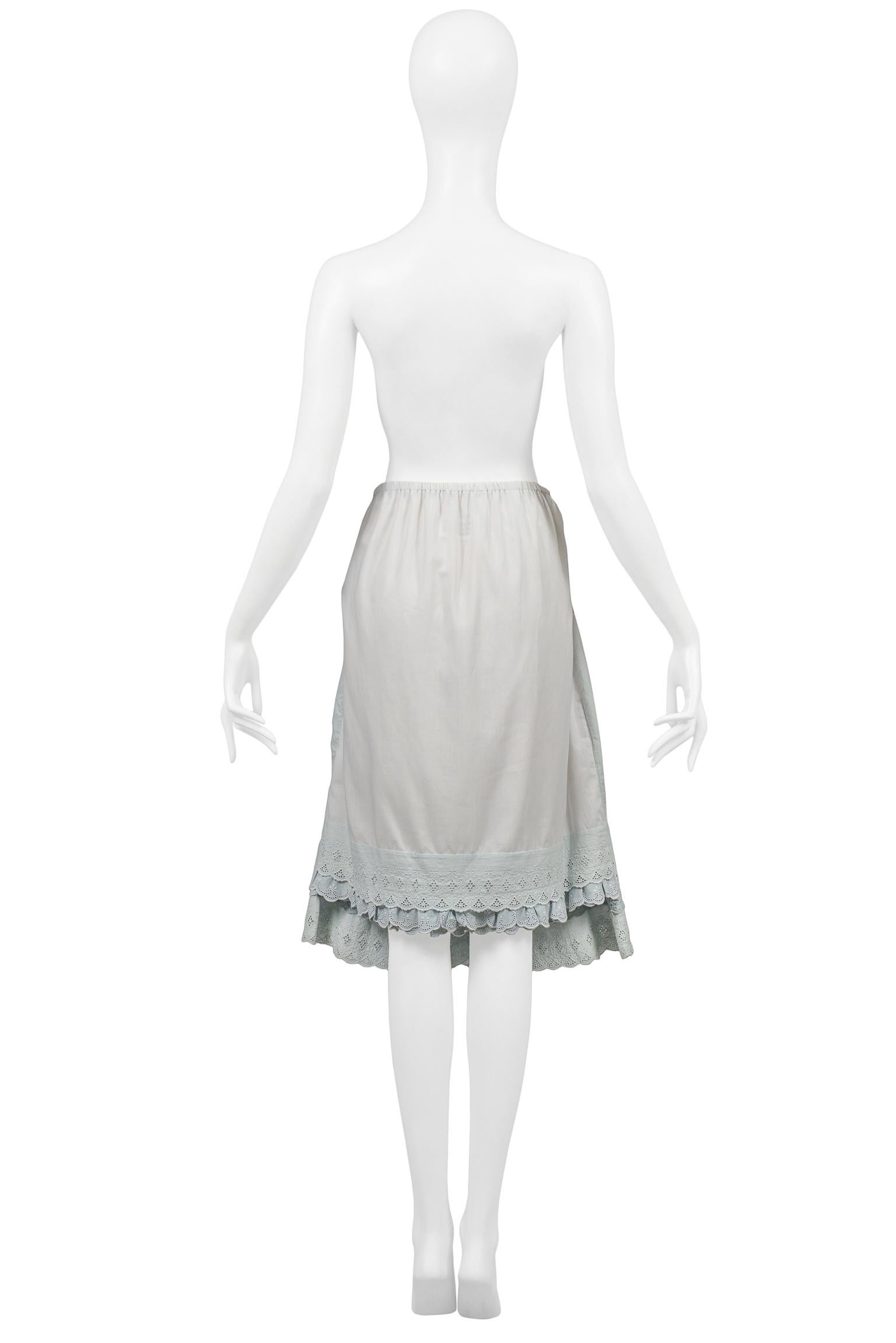Maison Martin Margiela Artisanal Eyelet High Low Skirt 2004  In Excellent Condition In Los Angeles, CA