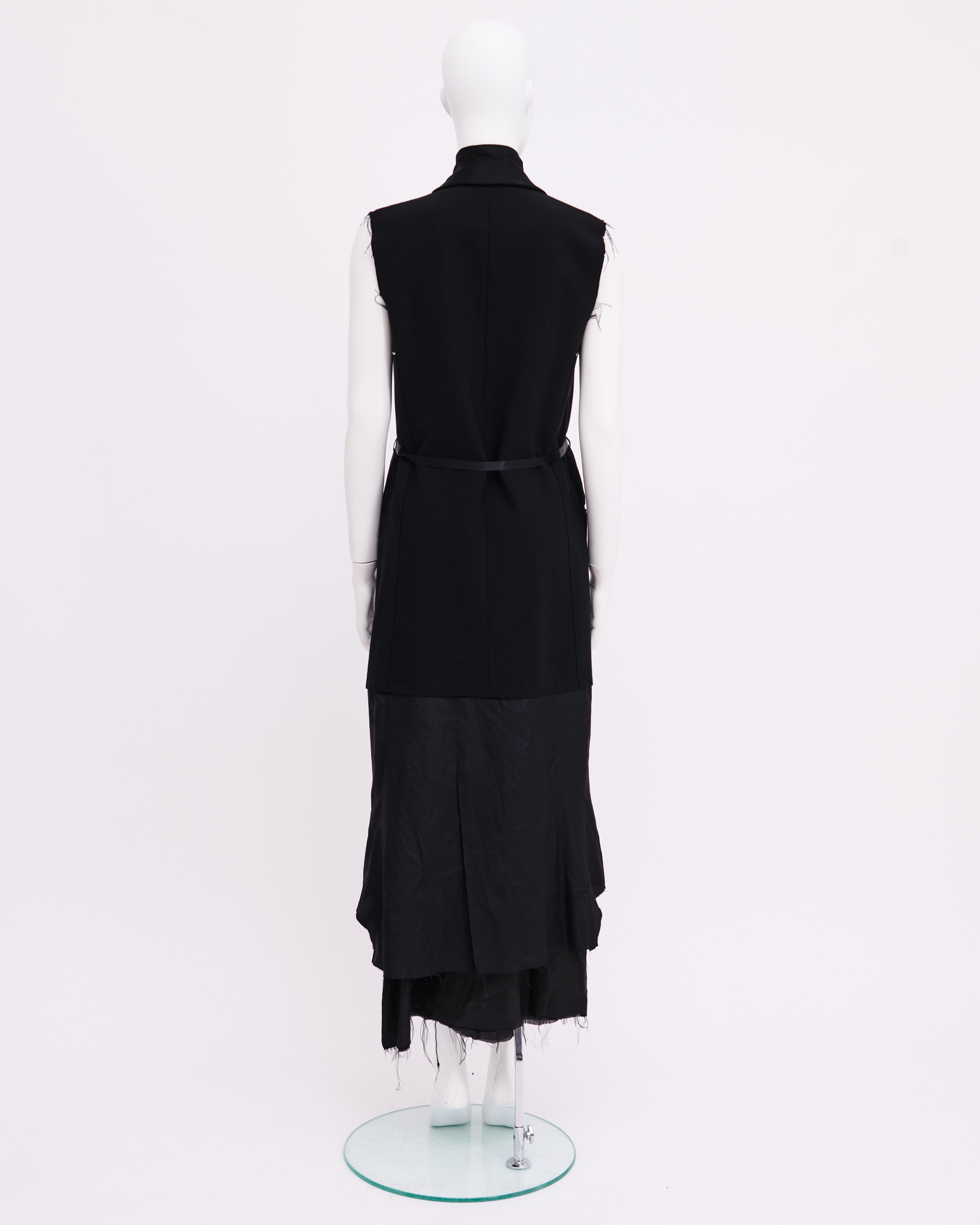 Women's Maison Martin Margiela Artisanal F/W 2003 Sleeveless Black Dress For Sale