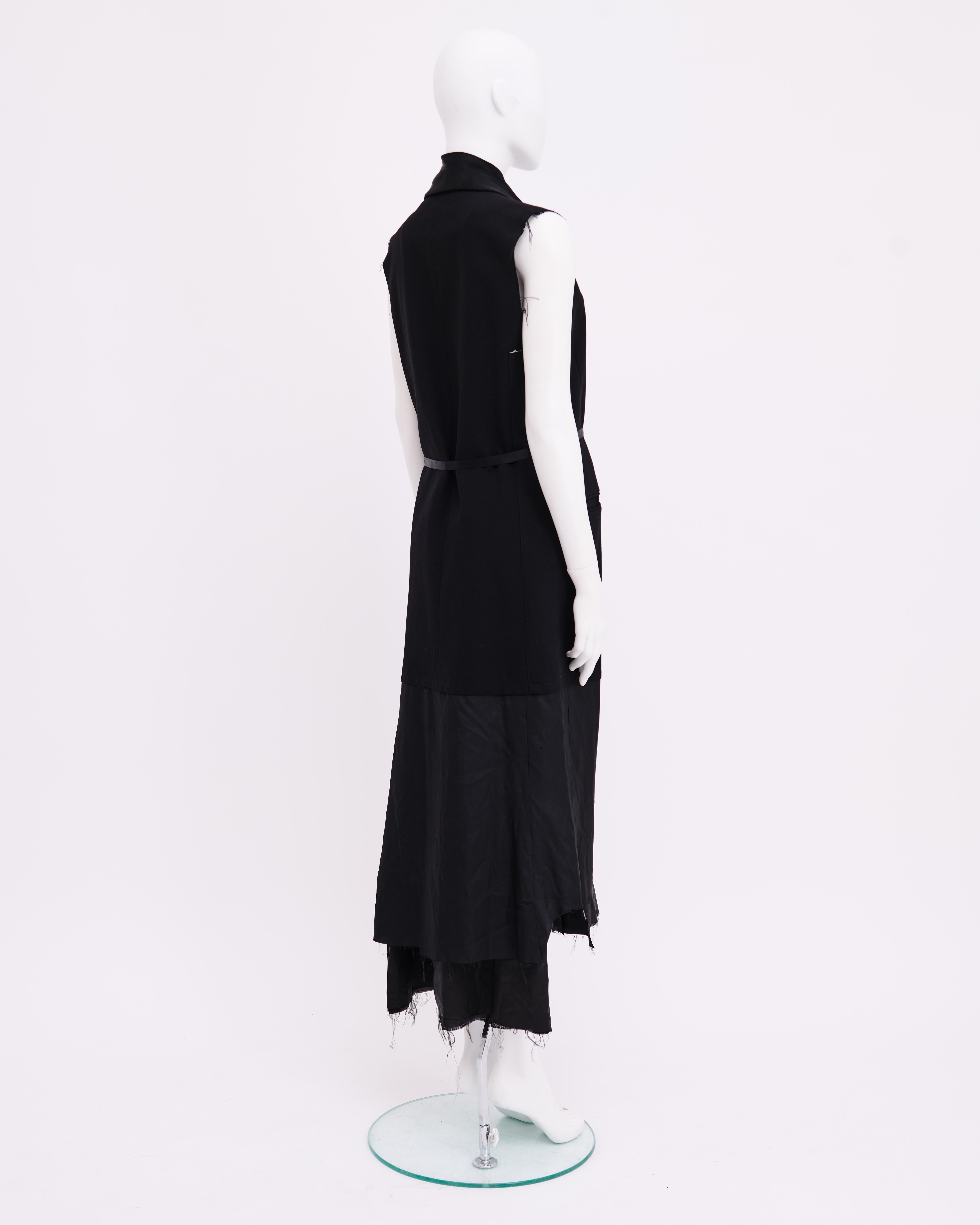 Maison Martin Margiela Artisanal F/W 2003 Sleeveless Black Dress For Sale 1