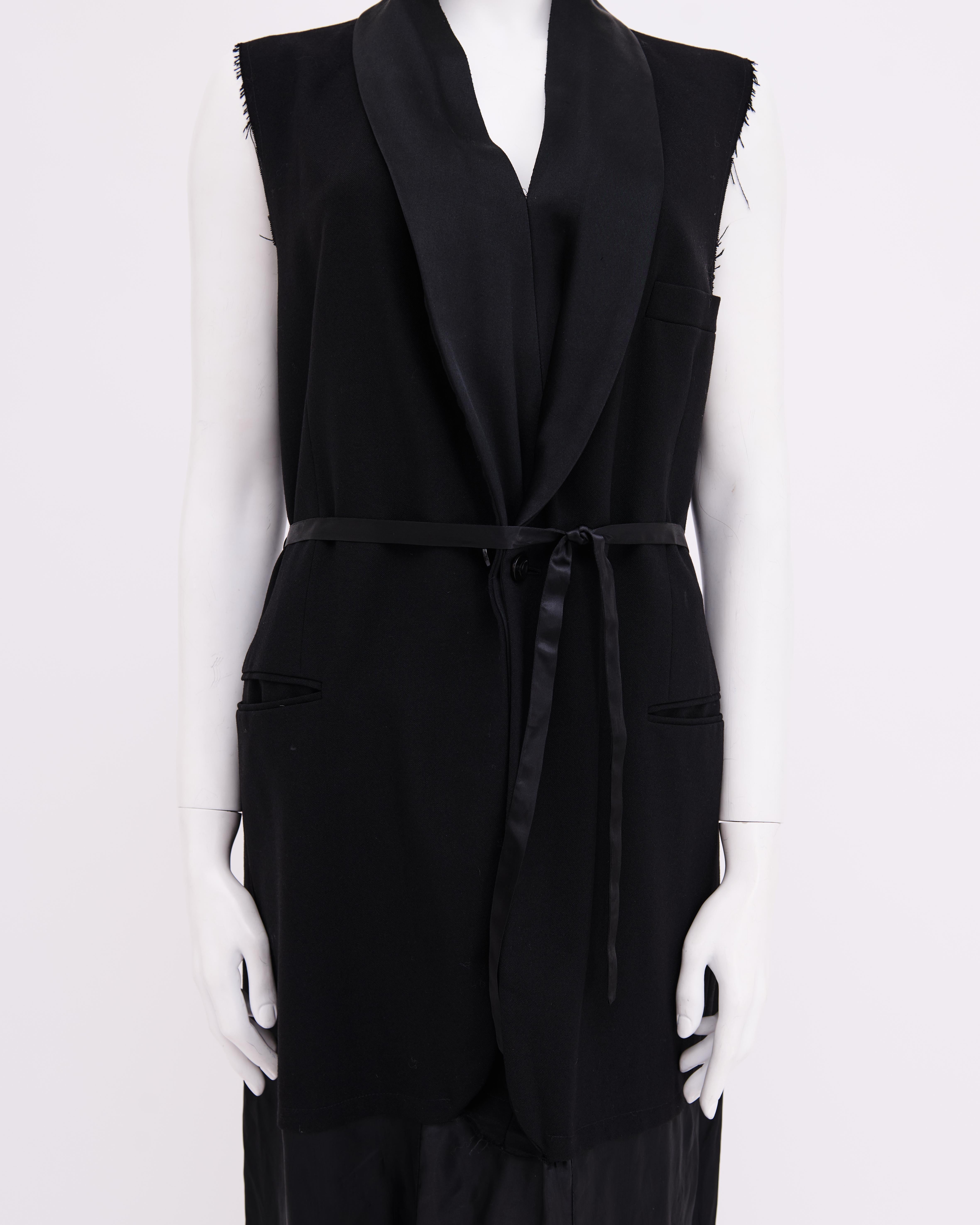 Maison Martin Margiela Artisanal F/W 2003 Sleeveless Black Dress For Sale 3