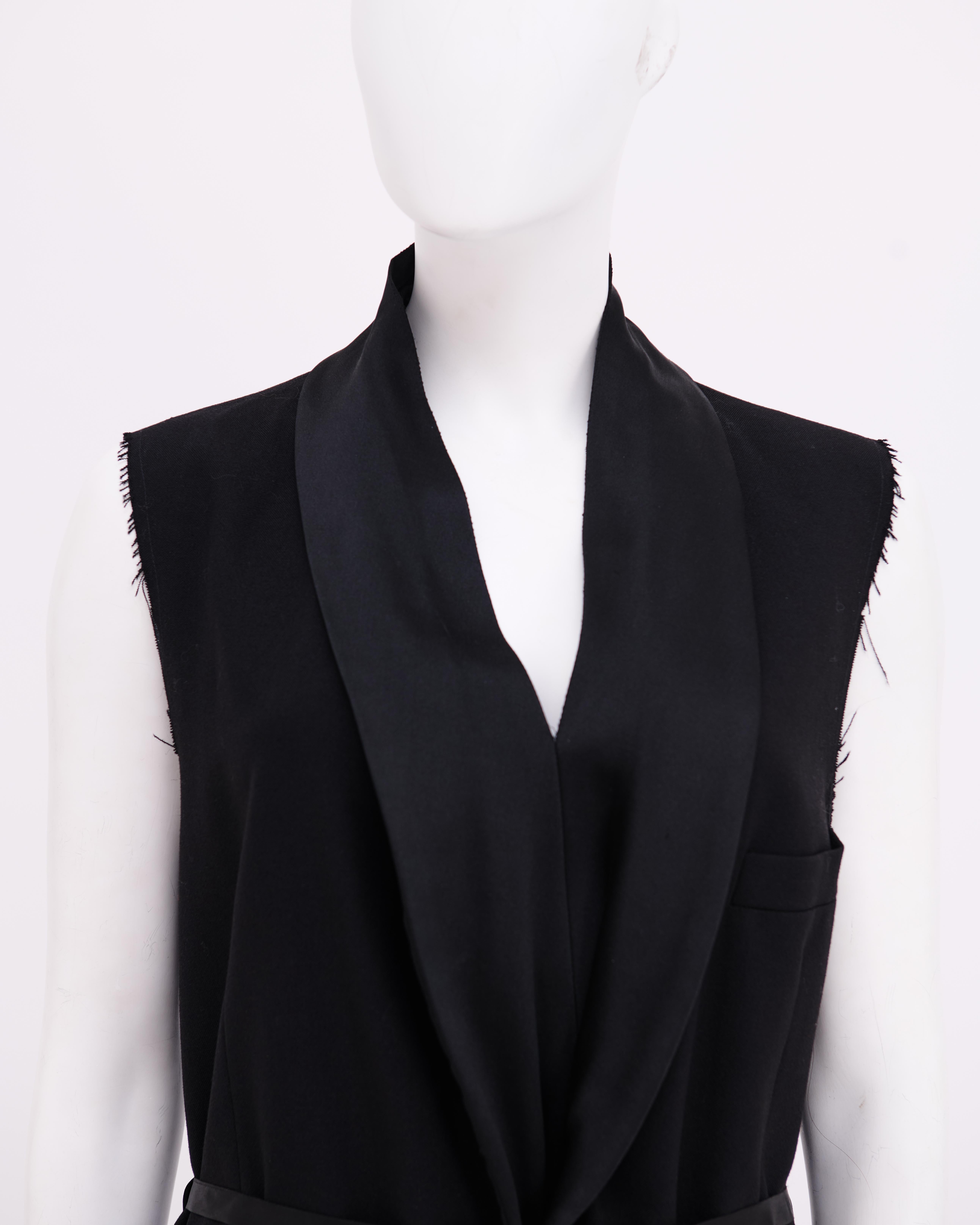 Maison Martin Margiela Artisanal F/W 2003 Sleeveless Black Dress For Sale 4