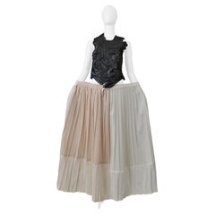 Maison Martin Margiela Artisanal OffWhite Pleated Skirt W/Vintage Panels SS 2000