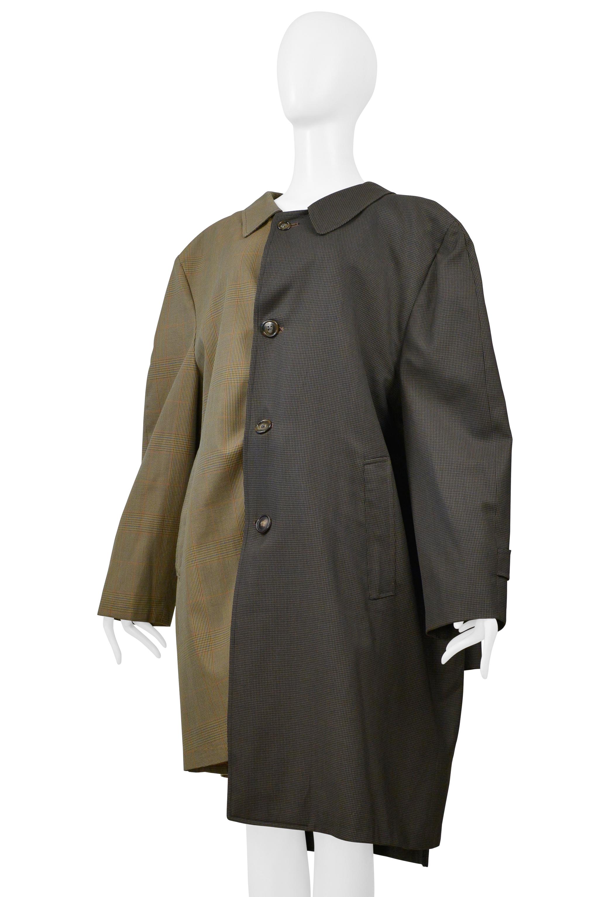 Noir Maison Martin Margiela Artisanal Reconstructed Dust Coat Aw 2002-2003 en vente