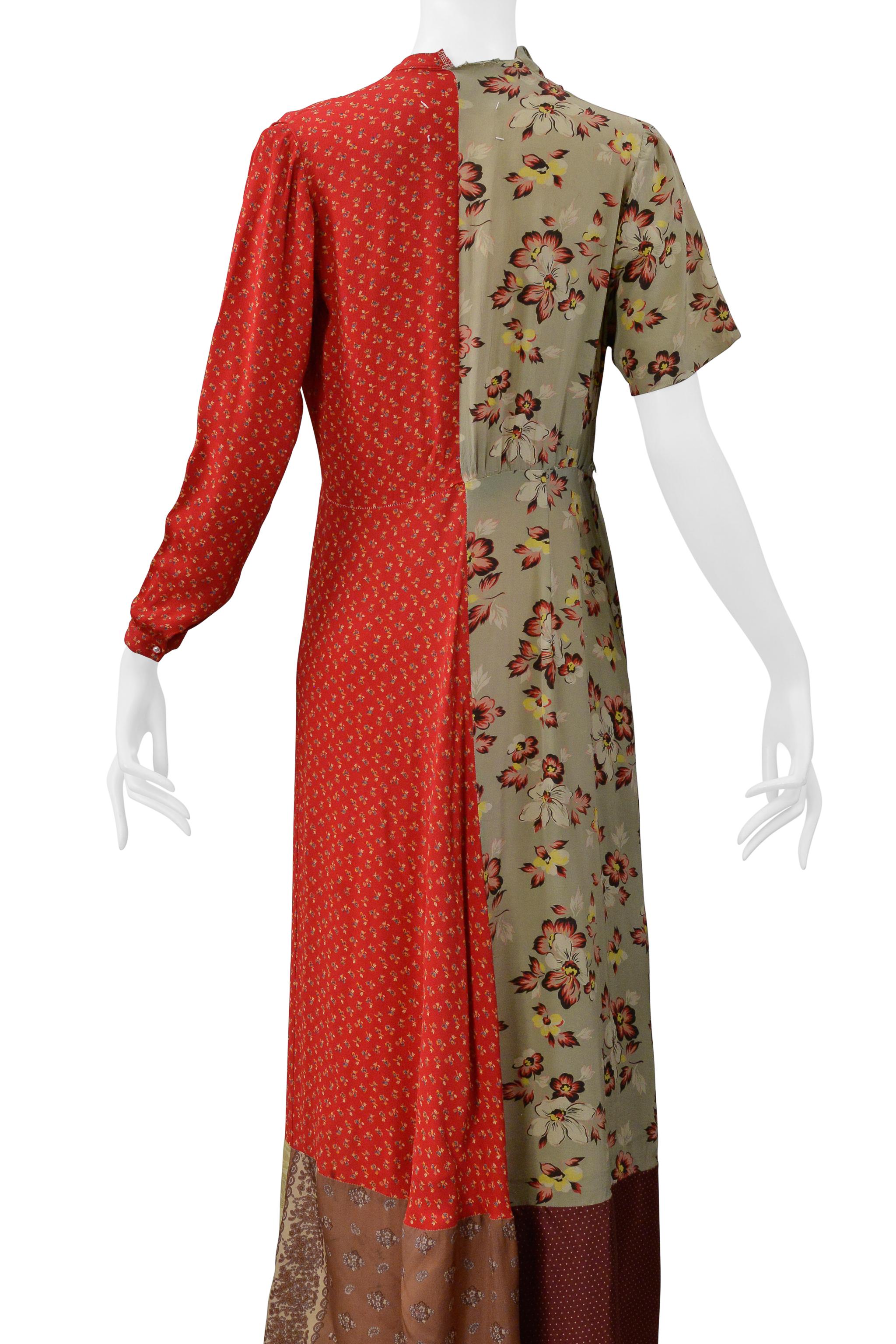 Maison Martin Margiela Artisanal Reconstructed Floral Vintage Dress 1993-94 For Sale 4