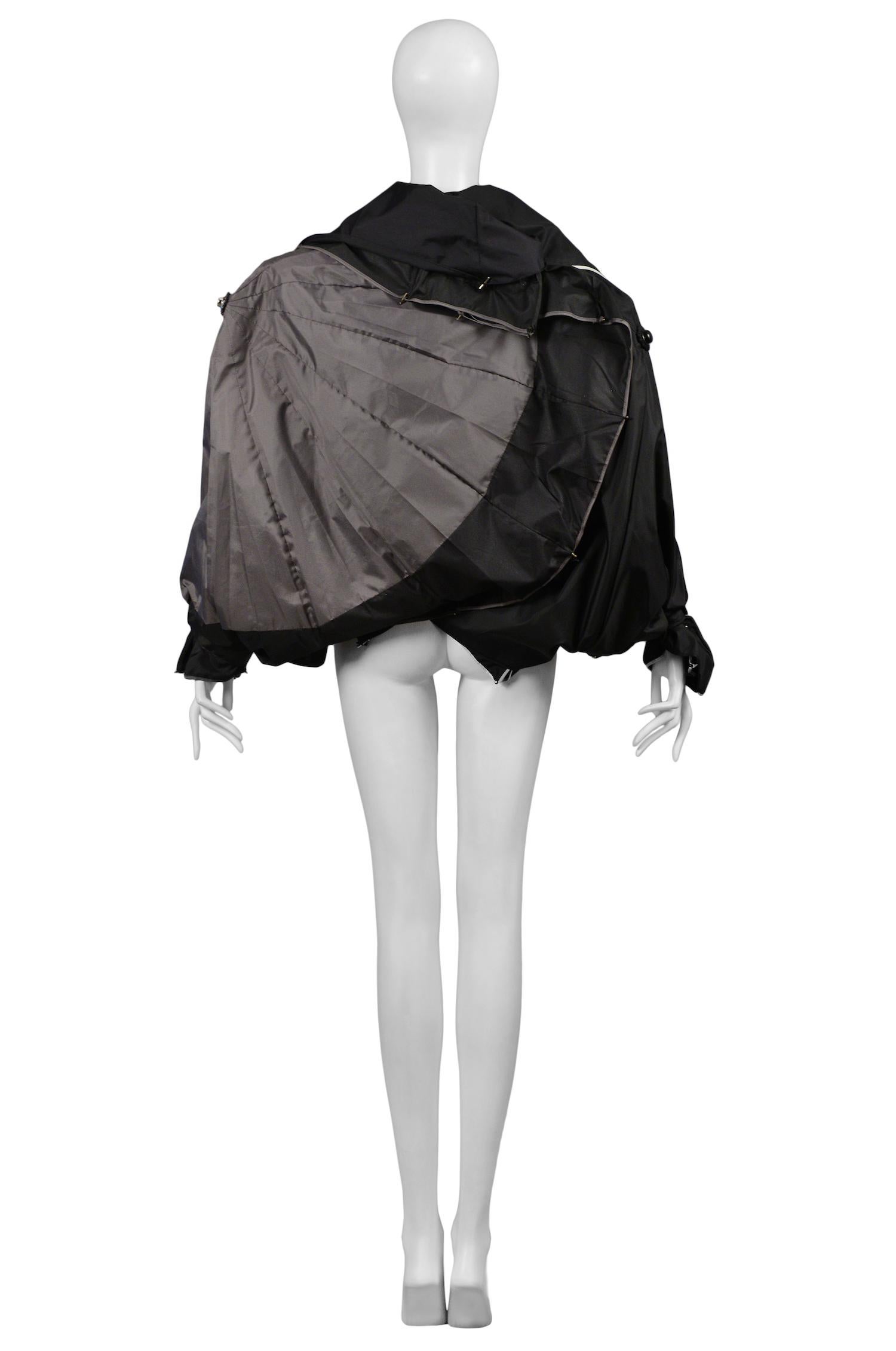 Black Vintage Maison Martin Margiela Artisanal Umbrella Jacket 2008